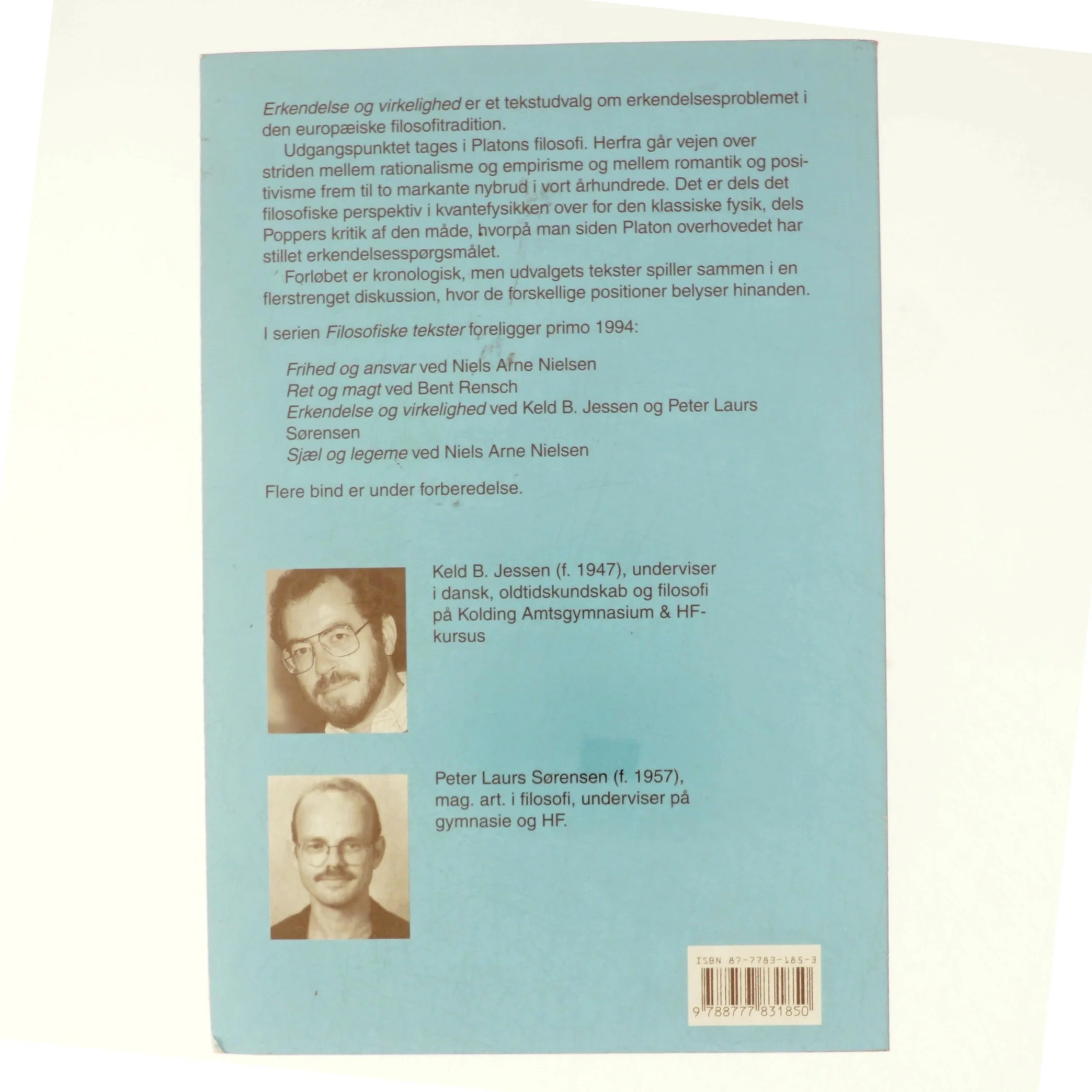 Erkendelse og virkelighed, filosofiske tekster af Keld B. Jessen (Bog)