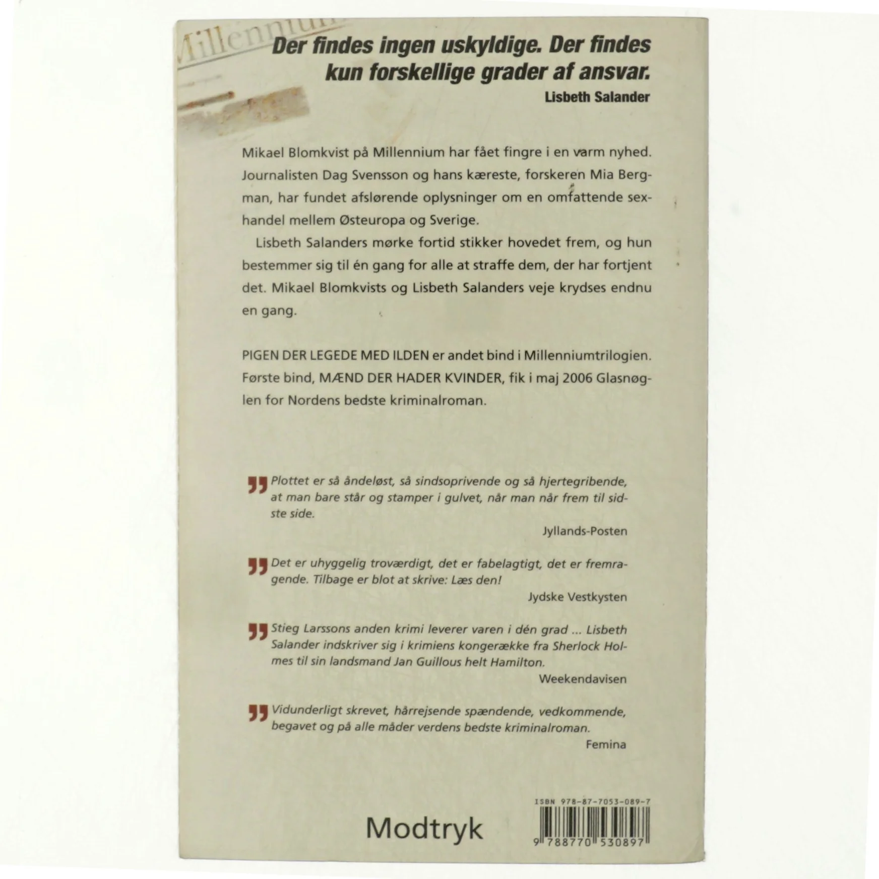 Pigen Der Legede Med Ilden (Millennium, 2. Bind) af Stieg Larsson (Bog)