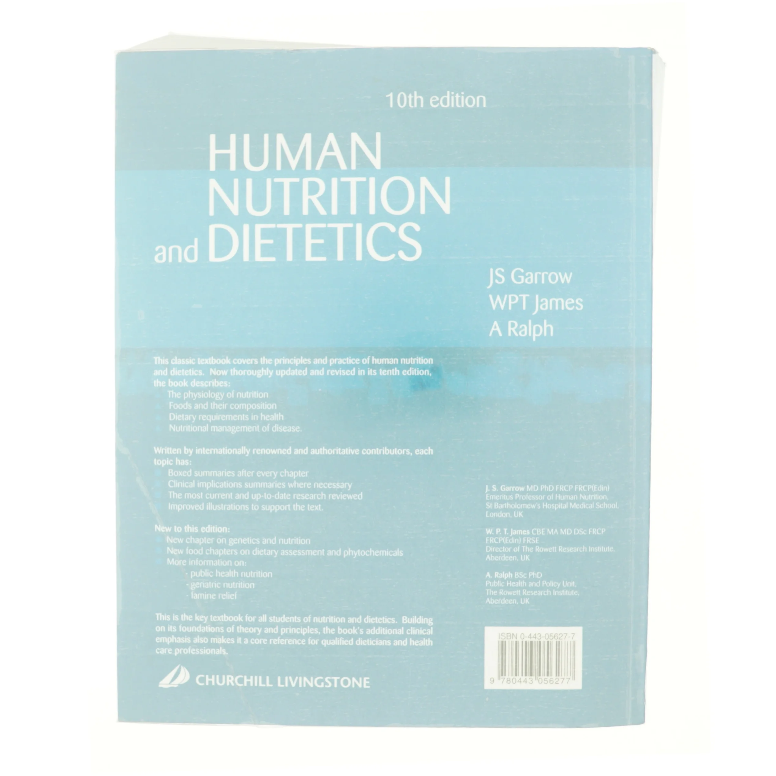 Human nutrition and dietetics (Bog)