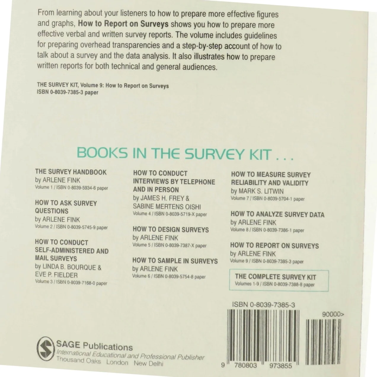 How to Analyze Survey Data af Arlene Fink (Bog)