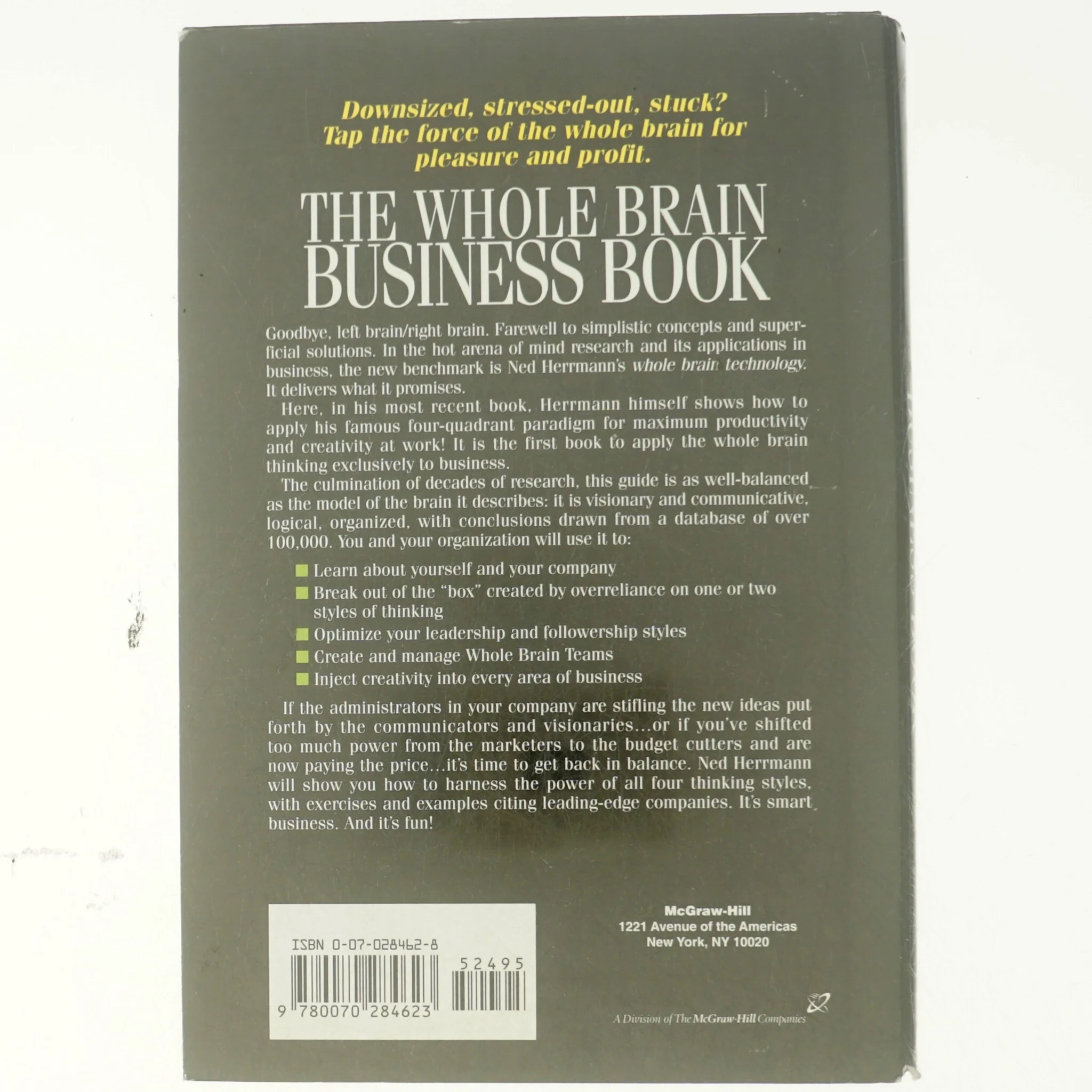 The whole brain business book af Ned Herrmann (Bog)