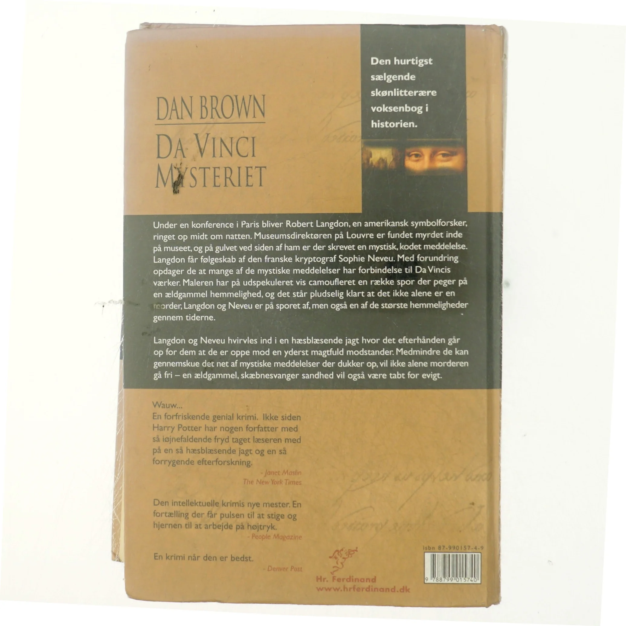 Da Vinci Mysteriet af Dan Brown (Bog)