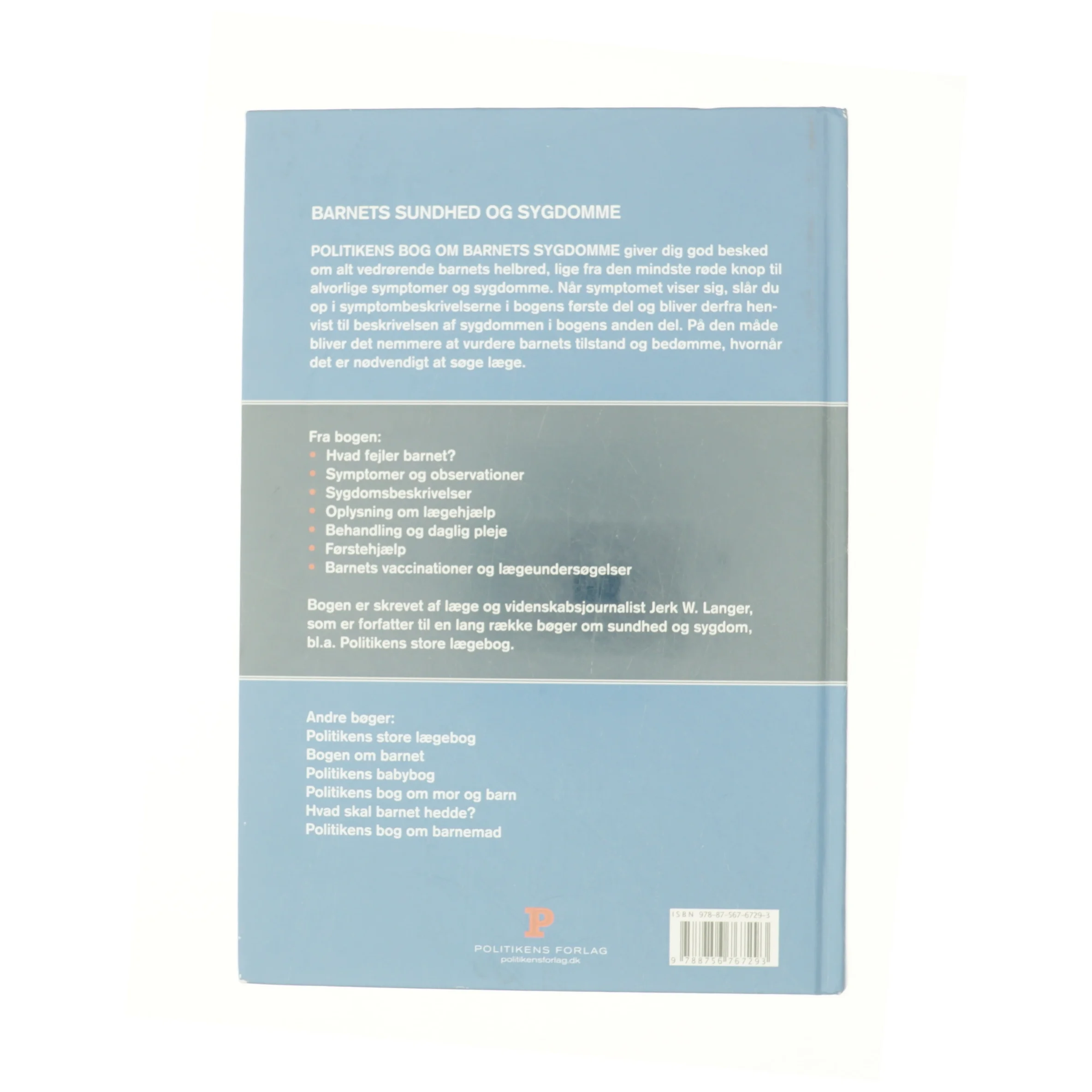 Politikens bog om barnets sygdomme af Jerk W. Langer (Bog)