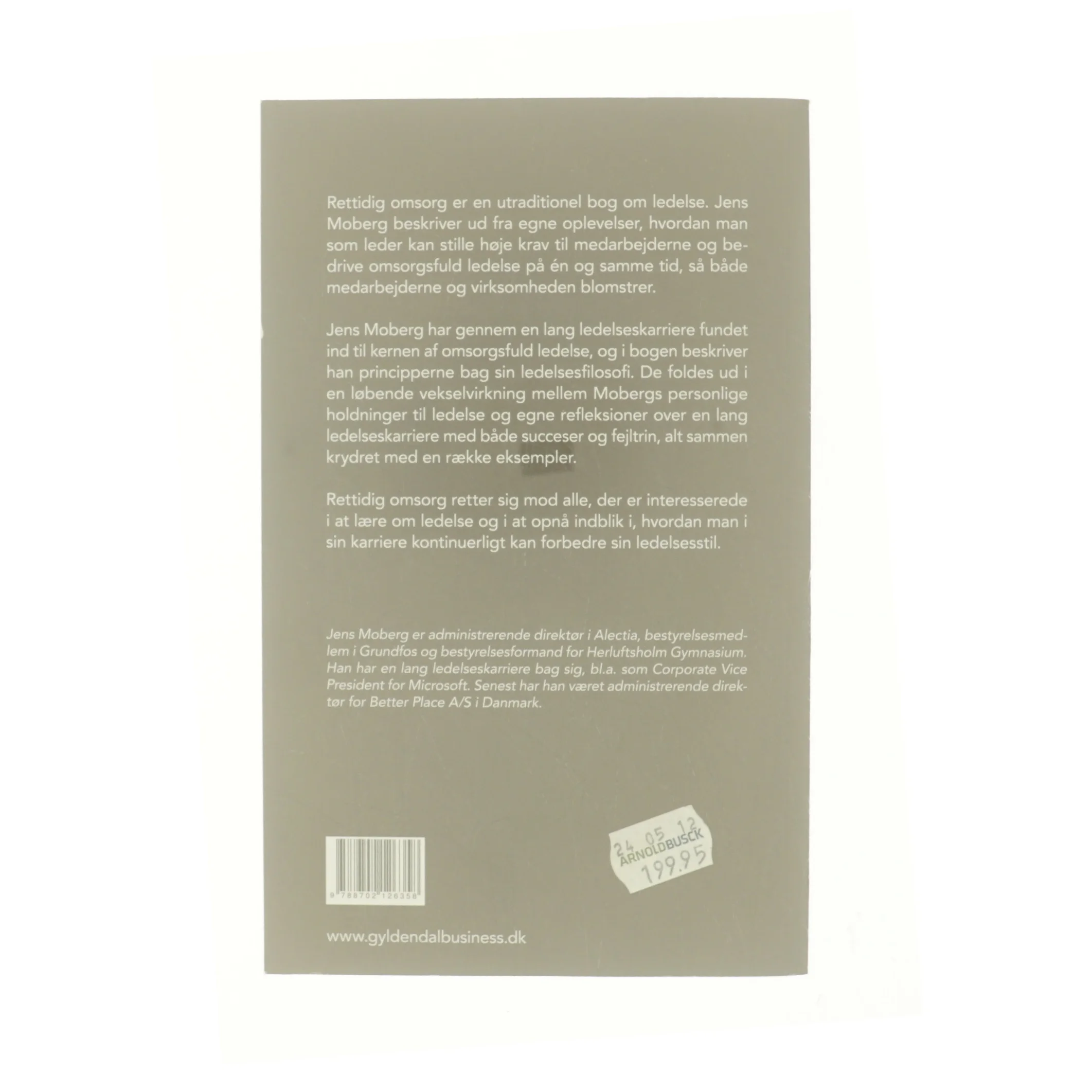 Rettidig omsorg af Jens Moberg (Bog)