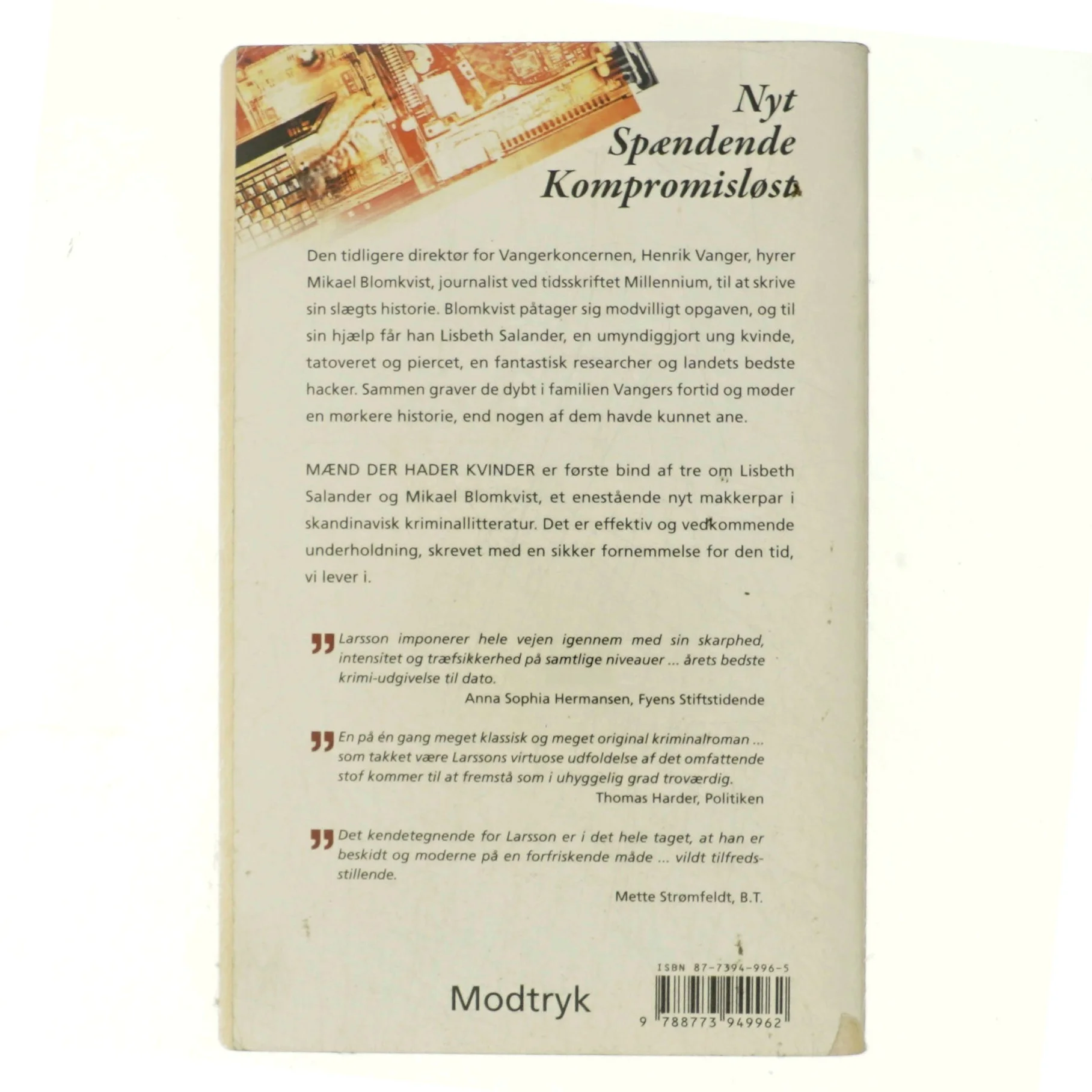 Mænd der hader kvinder af Stieg Larsson, Stieg Larsson (Bog)