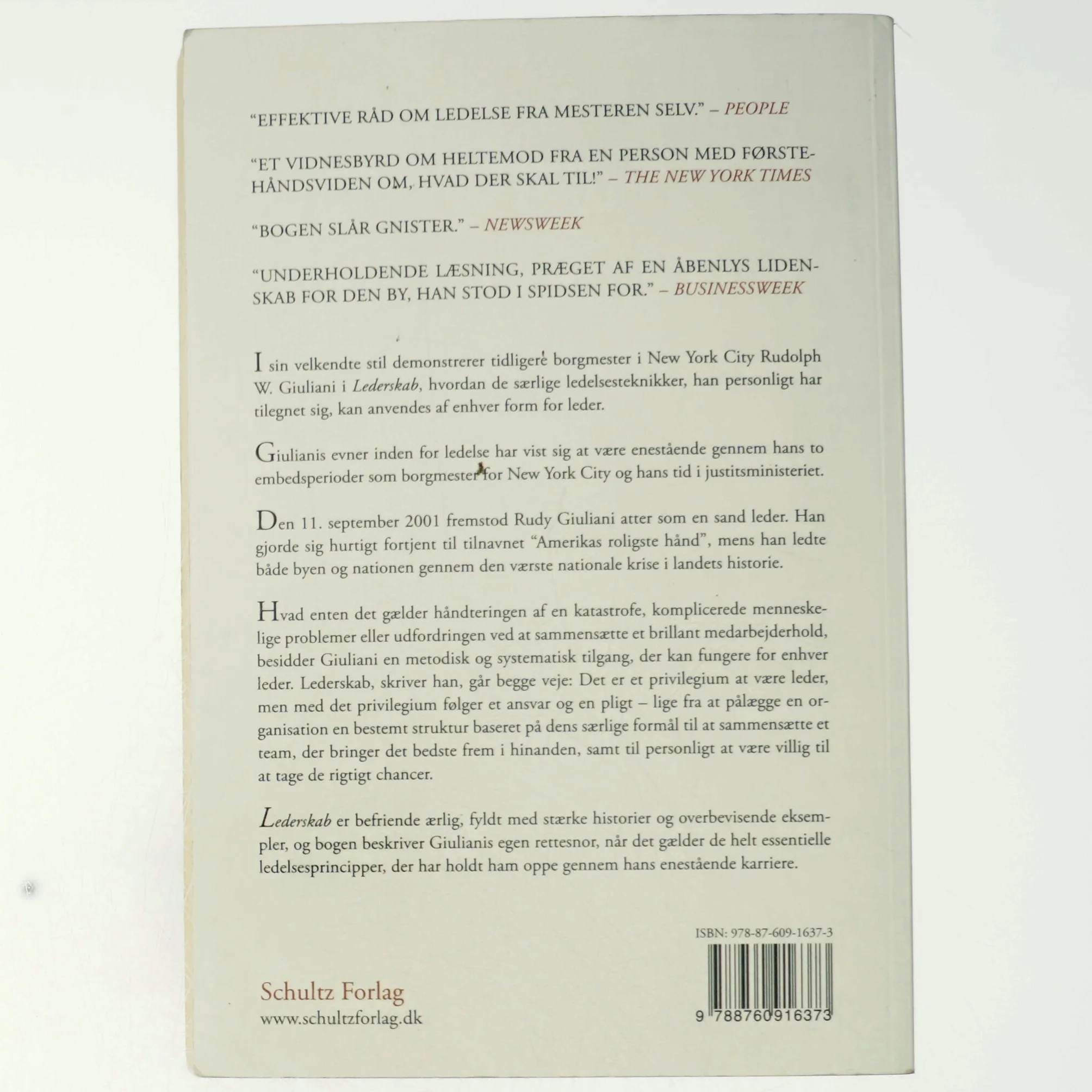 Lederskab (Bog) Rudolph W. Giuliani
