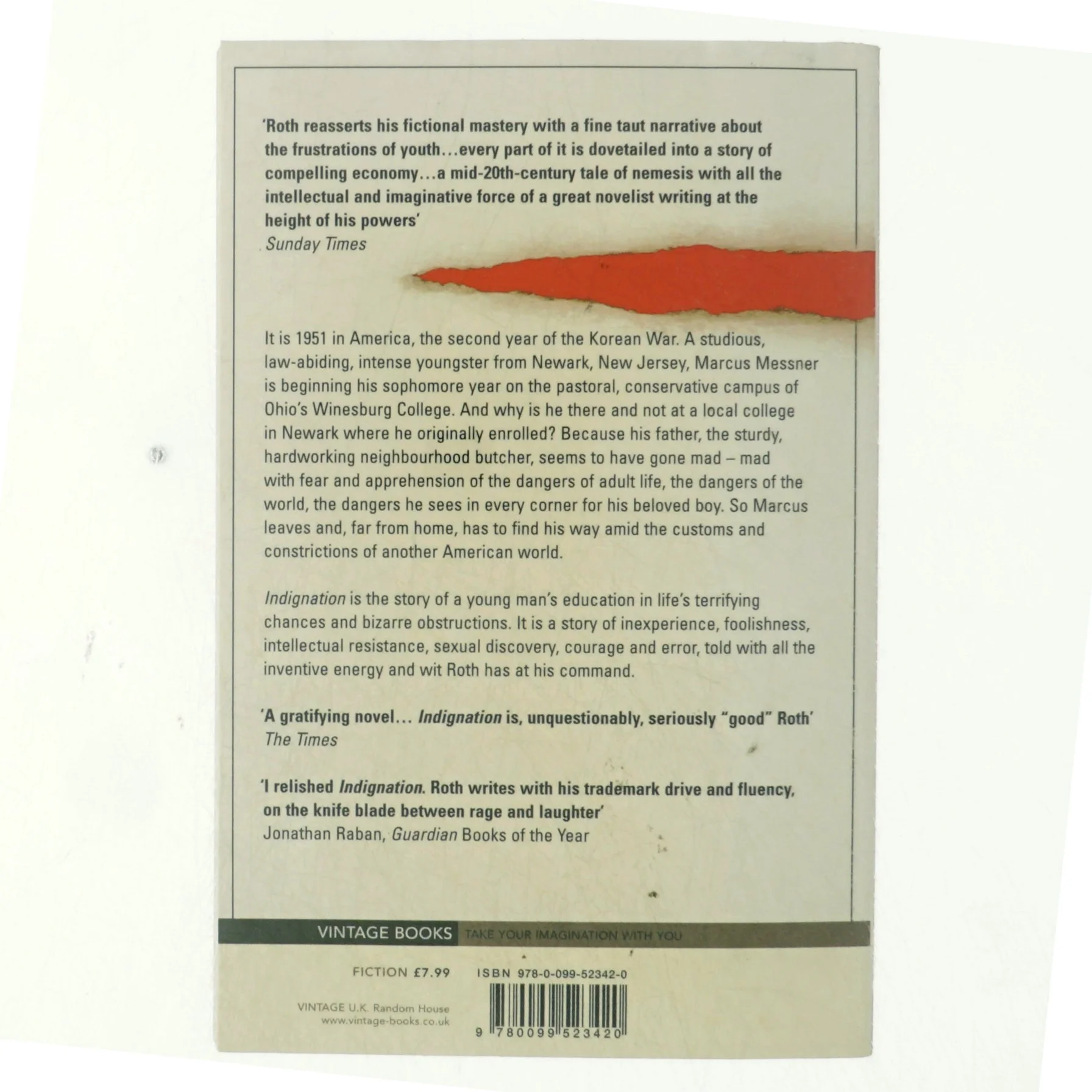 Indignation af Philip Roth (Bog)