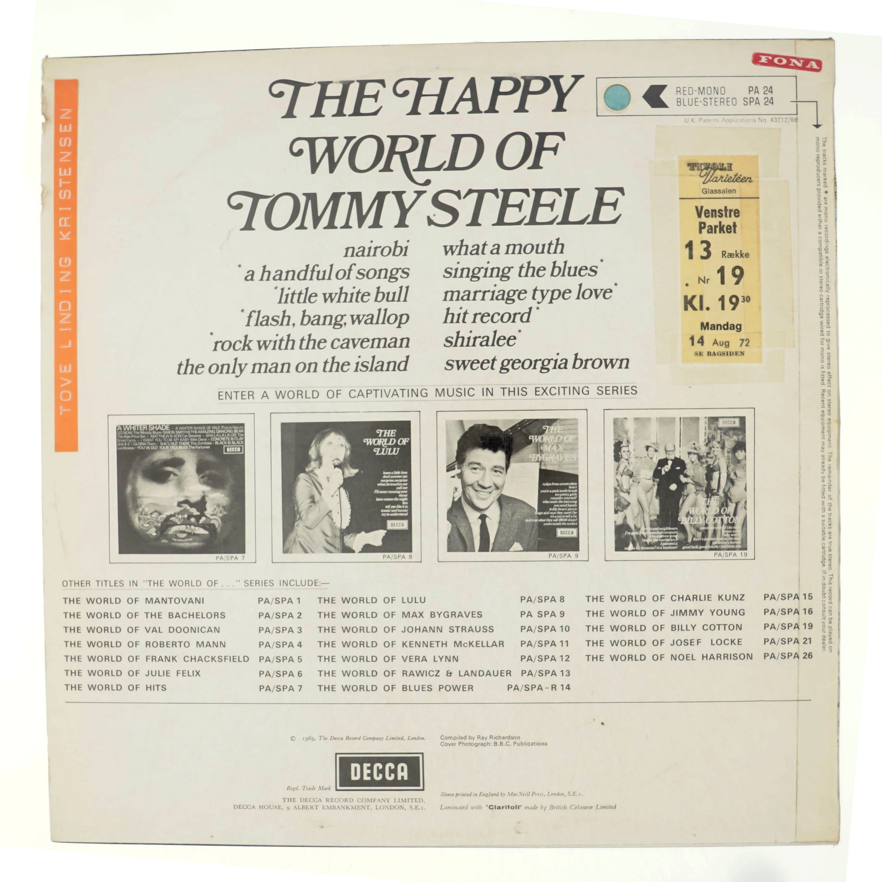 The happy world of Tommy Steele