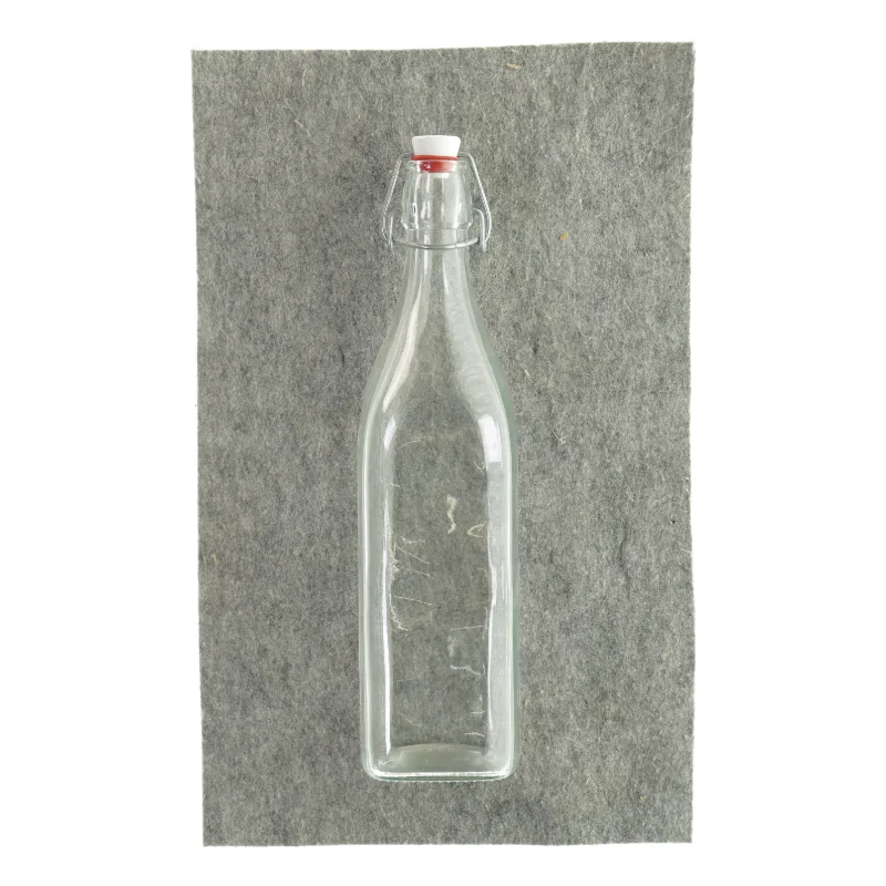Glasflaske med prop (str. 32 x 8 x 8 cm)