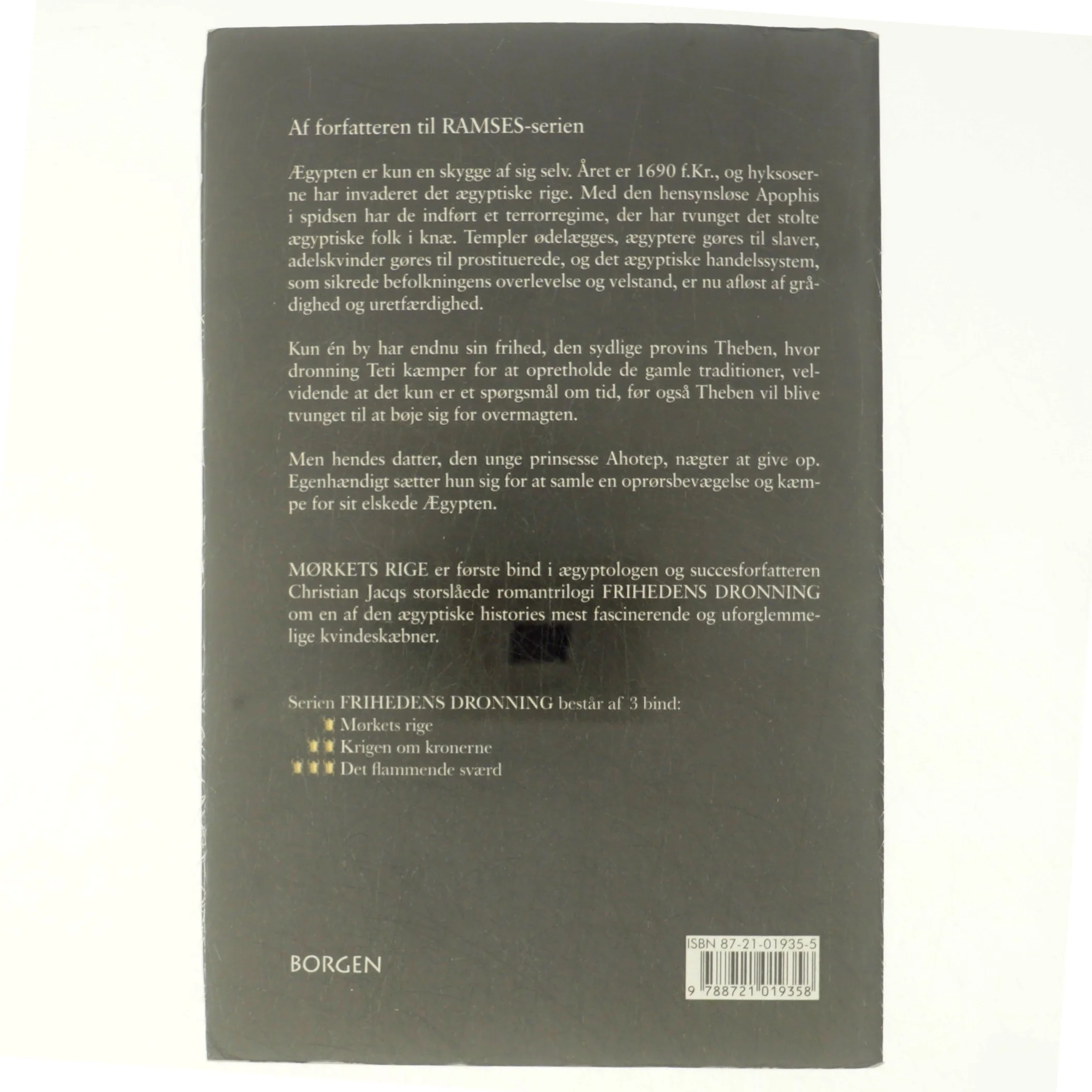 Regnjakke spansk Folde Frihedens dronning : roman. Bind 1, Mørkets rige af Christian Jacq (Bog) |  Orderly.shop