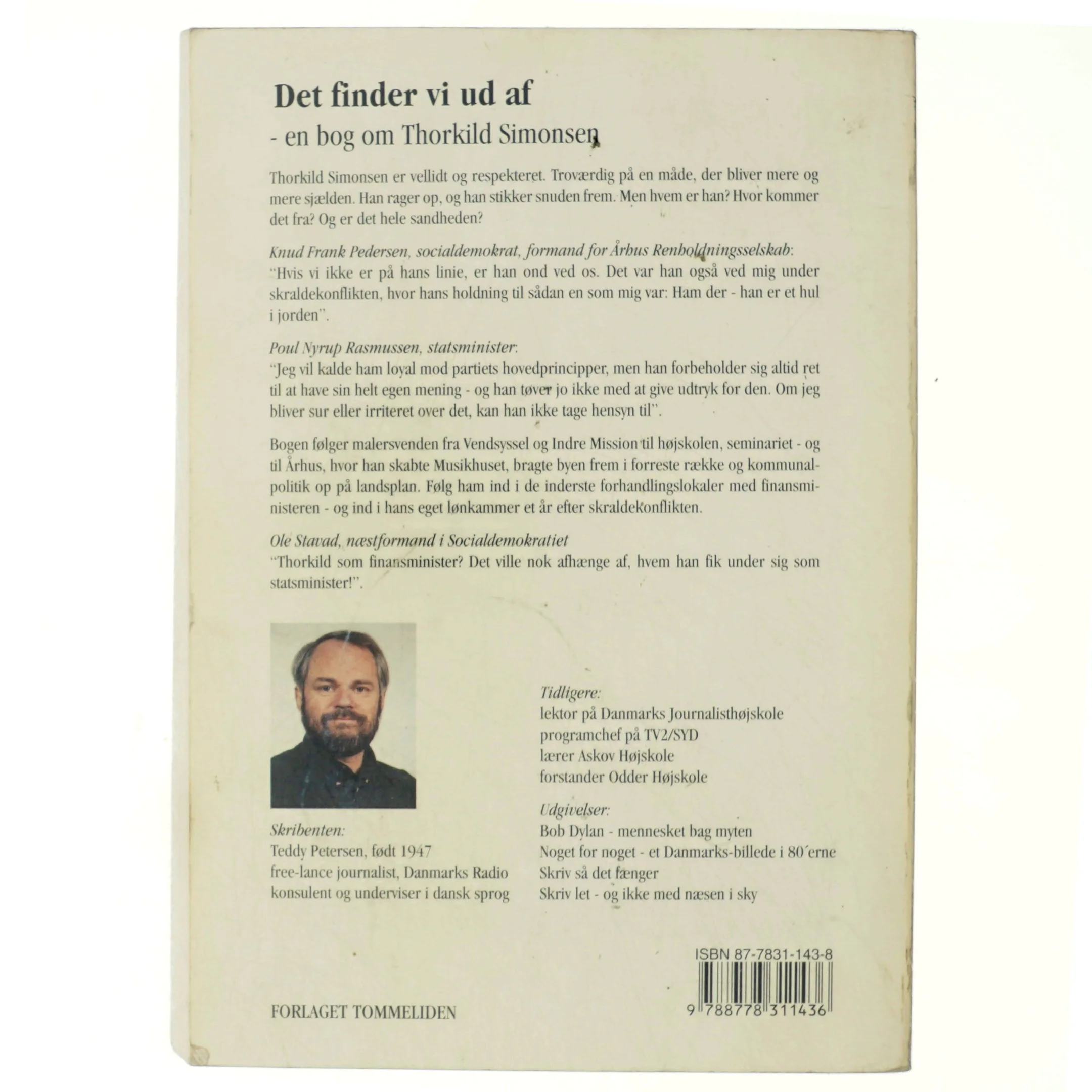 Det finder vi ud af : en bog om Thorkild Simonsen af Teddy Petersen (f. 1947-06-03) (Bog)