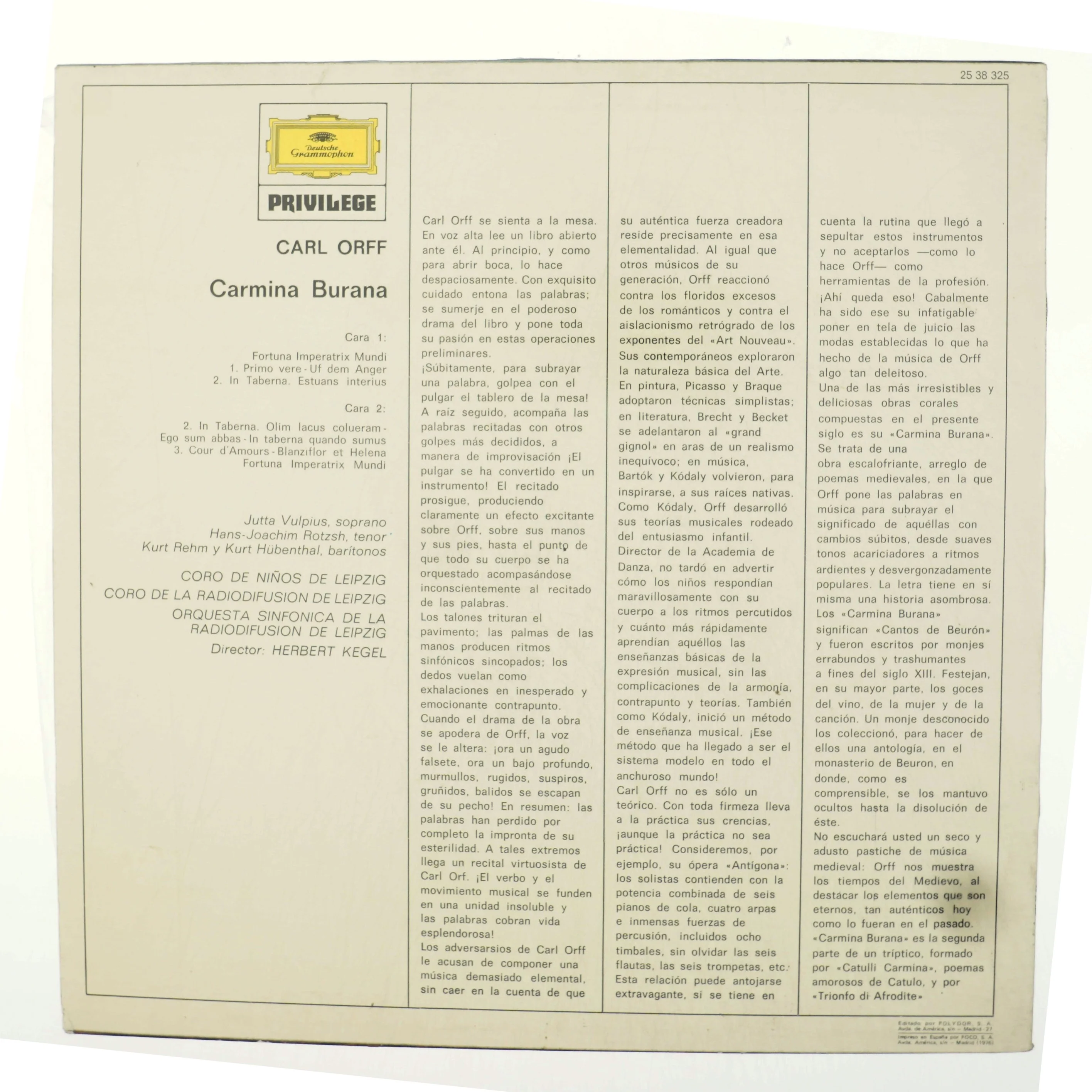 Carl Orff, Camina Burana