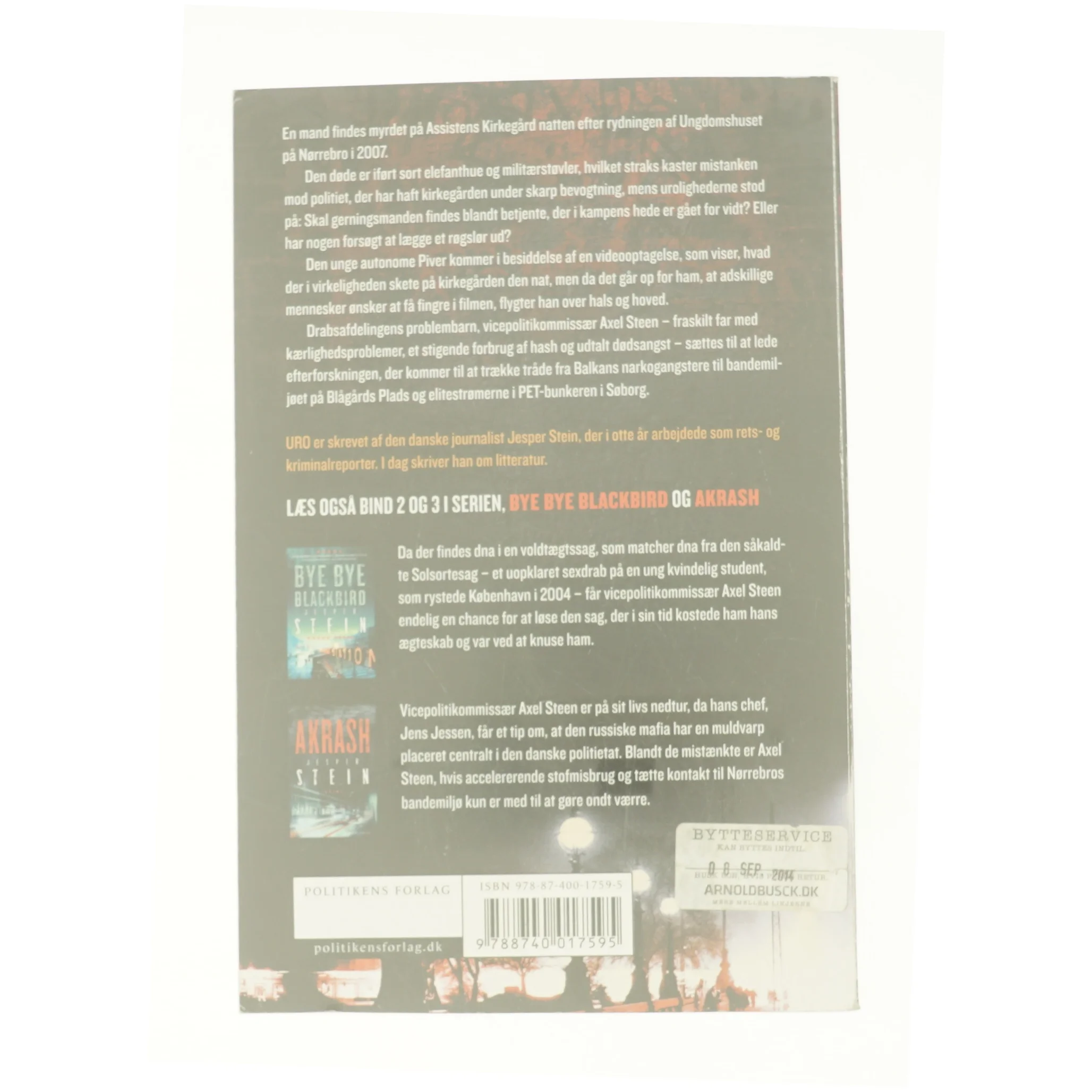 Uro af Jesper Stein (Bog)