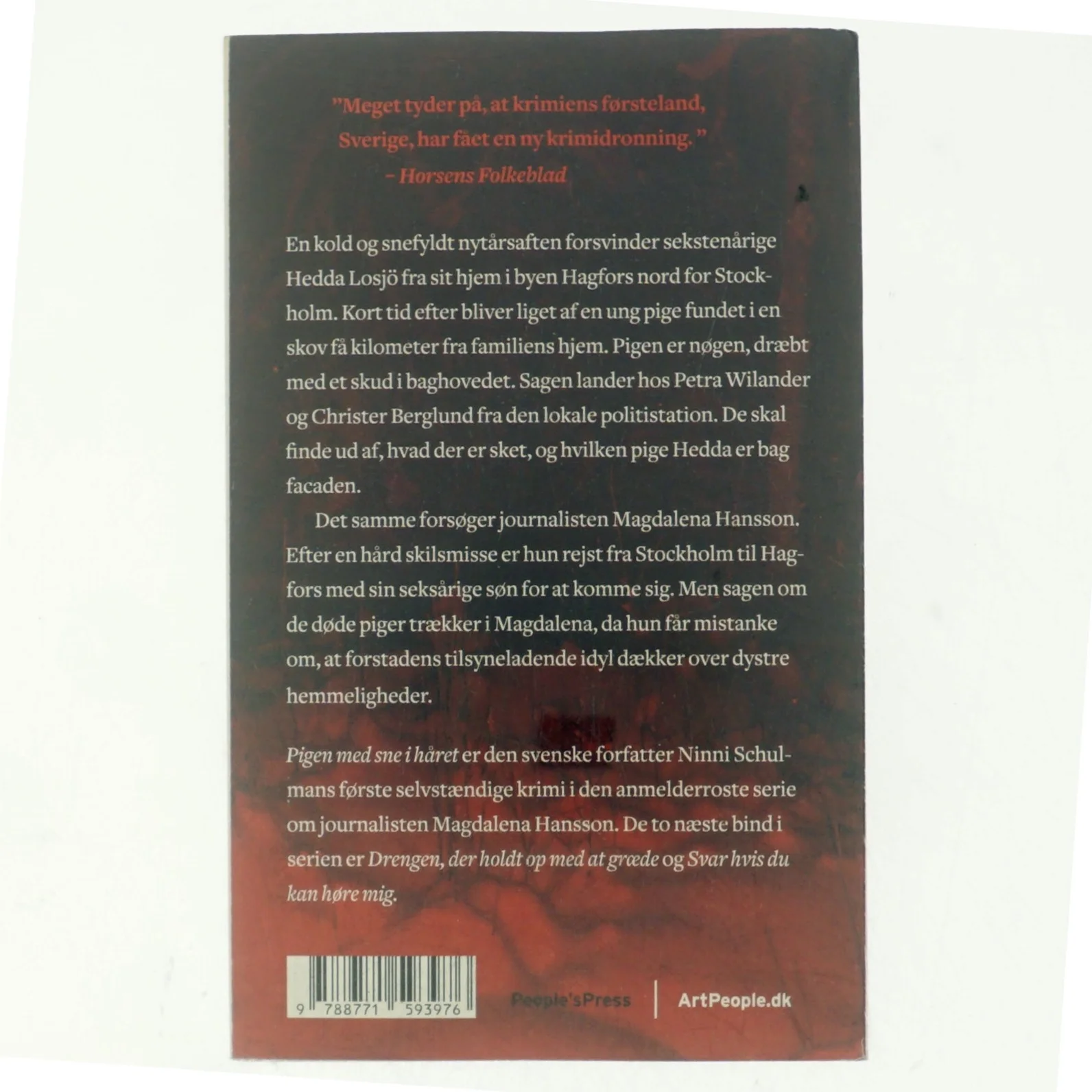 Pigen med sne i håret af Ninni Schulman (Bog)