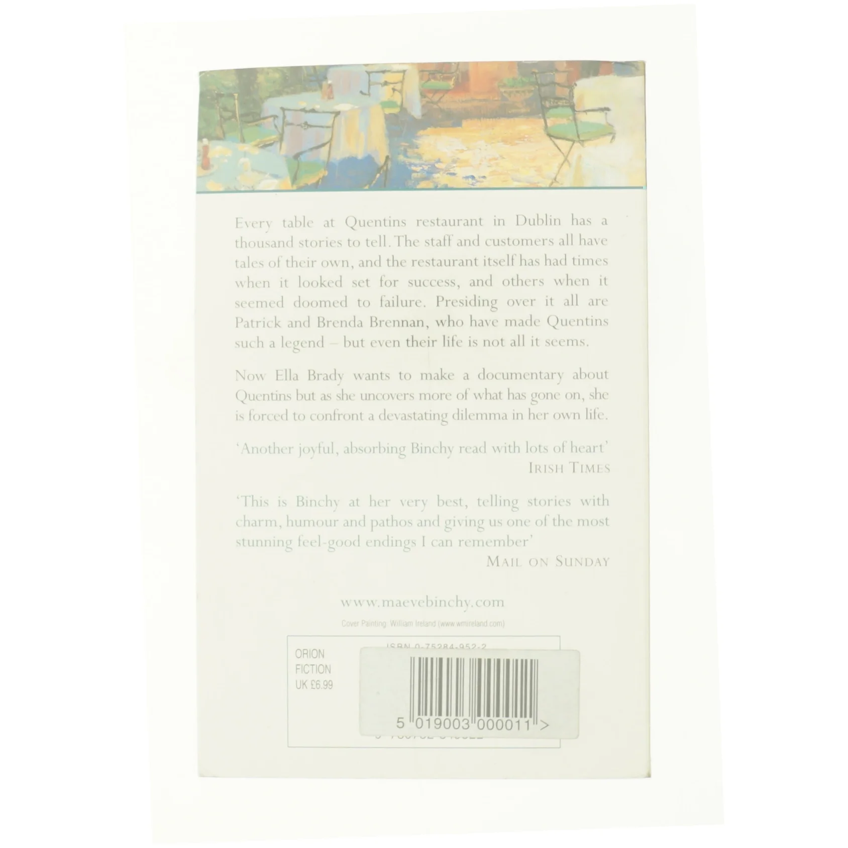 Quentins af Maeve Binchy (Bog)