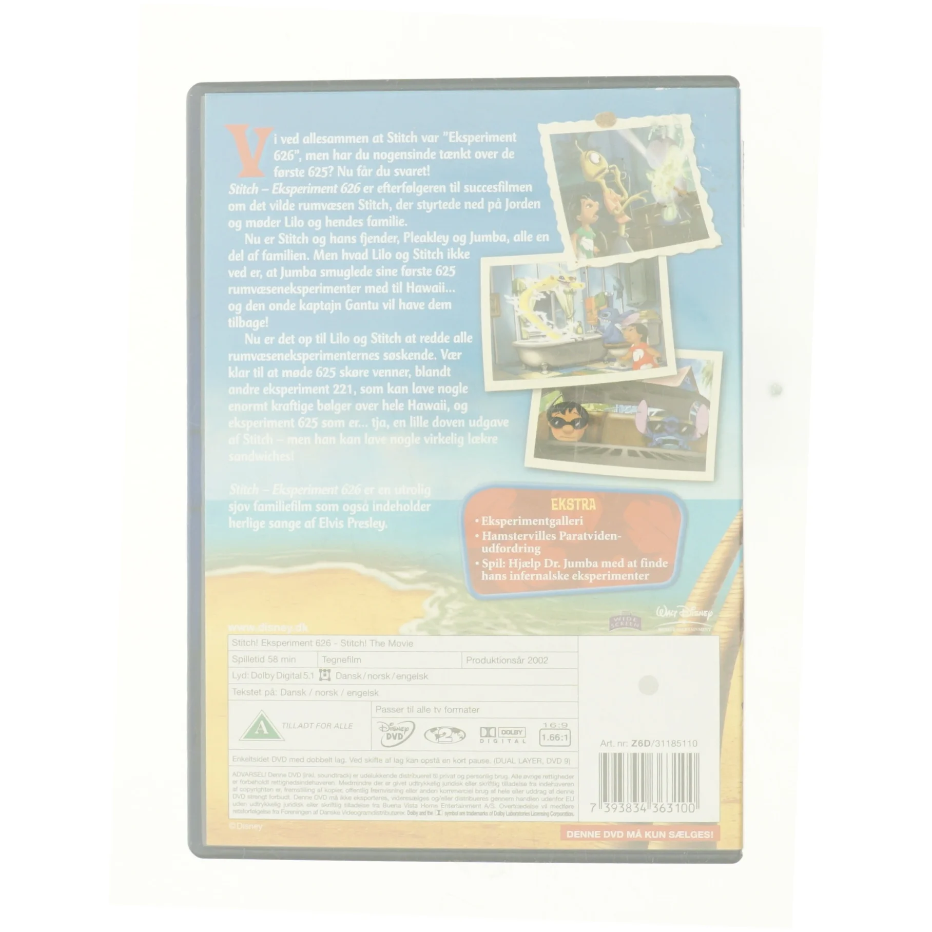 Stitch! Eksperiment 626 fra DVD