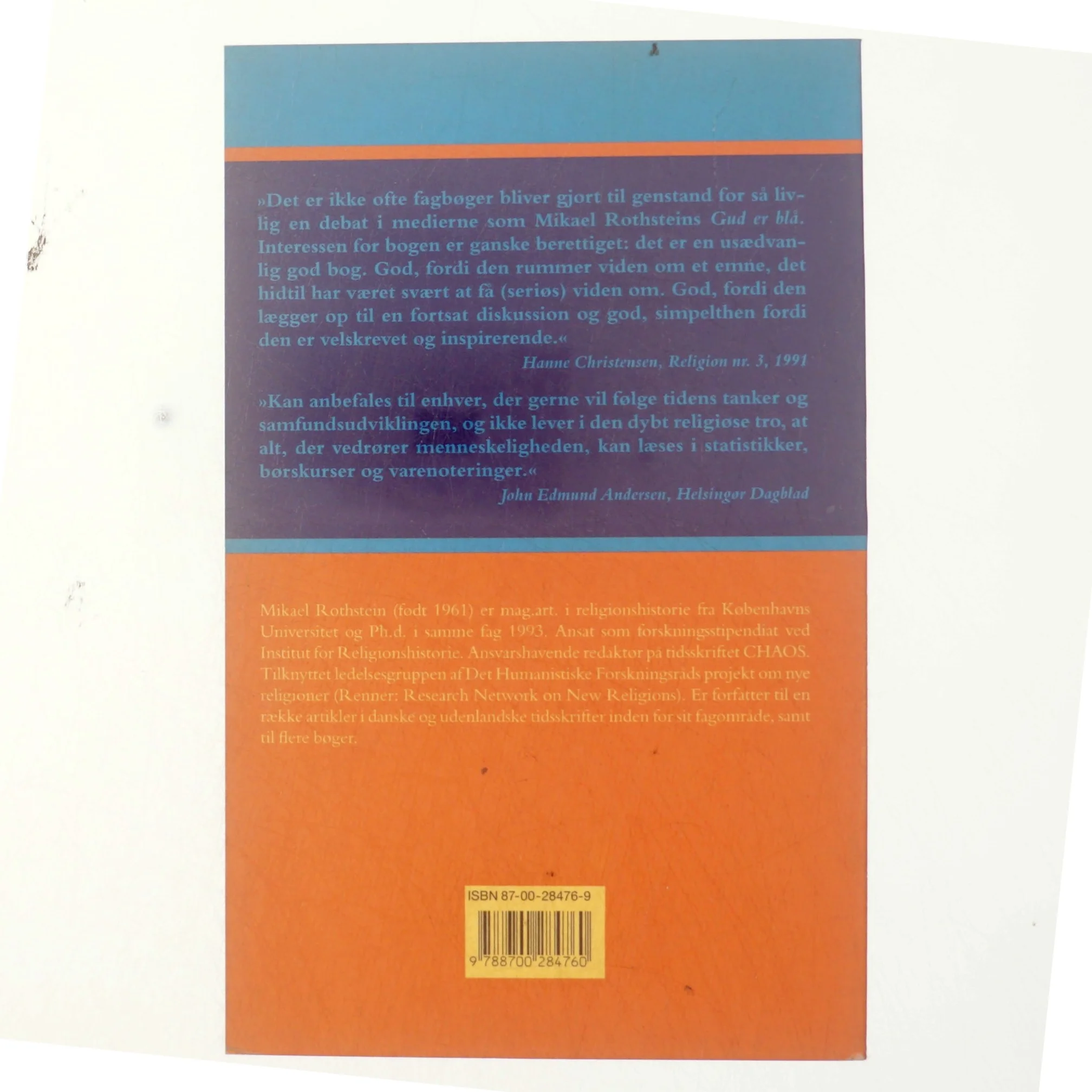 Gud er blå : de nye religiøse bevægelser af Mikael Rothstein (Bog)