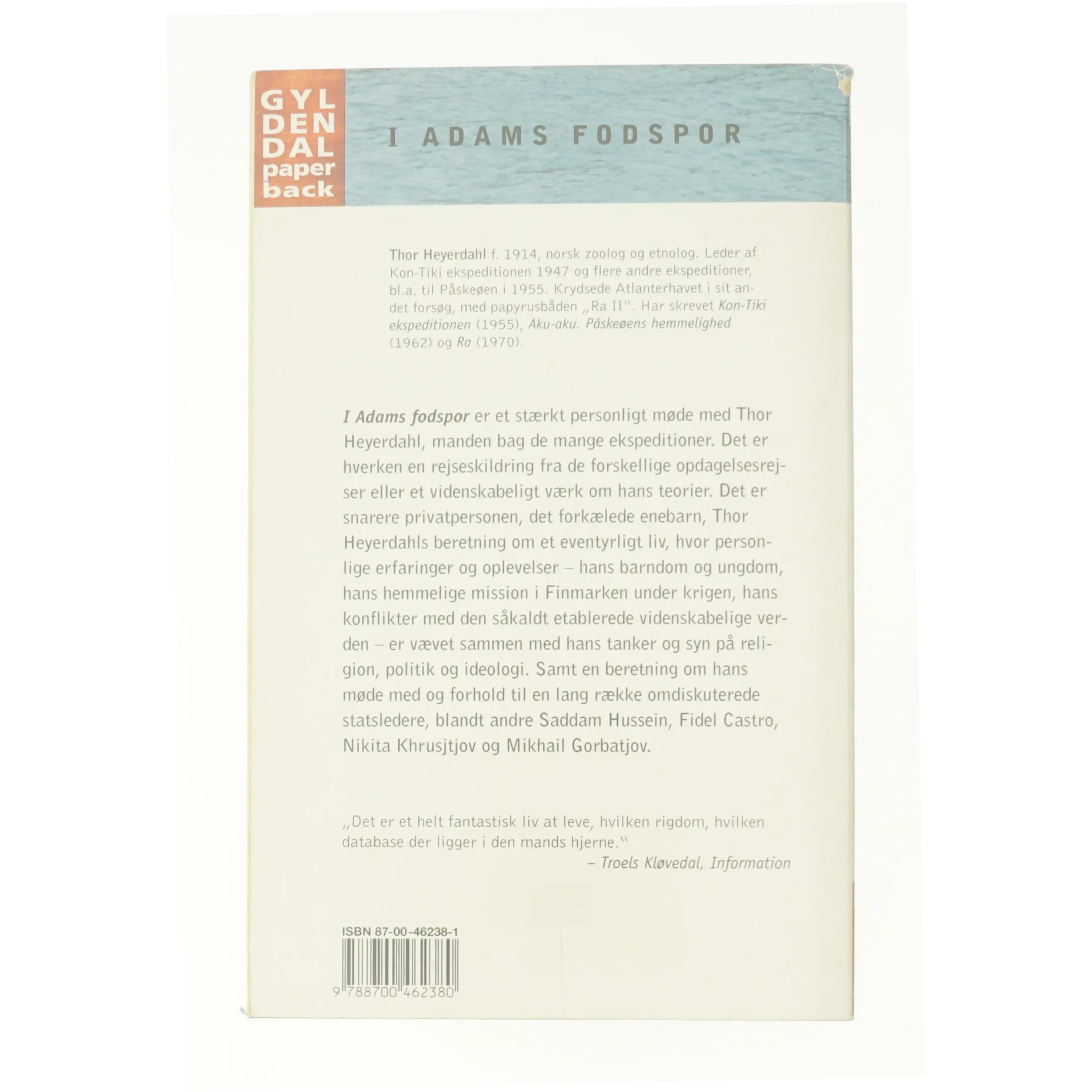 I Adams fodspor af Thor Heyerdahl (Bog)