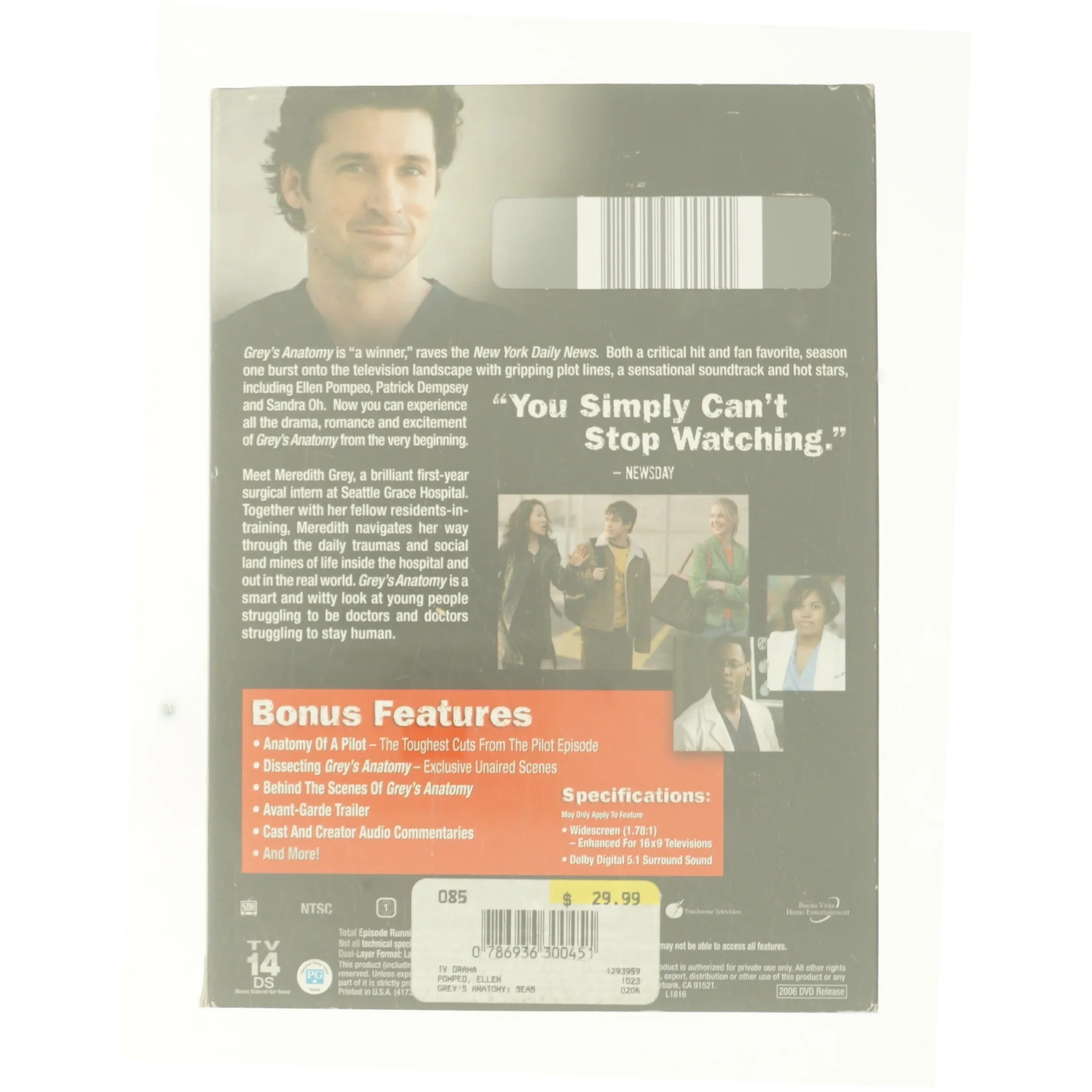Grey's Anatomy - Season 1 fra DVD