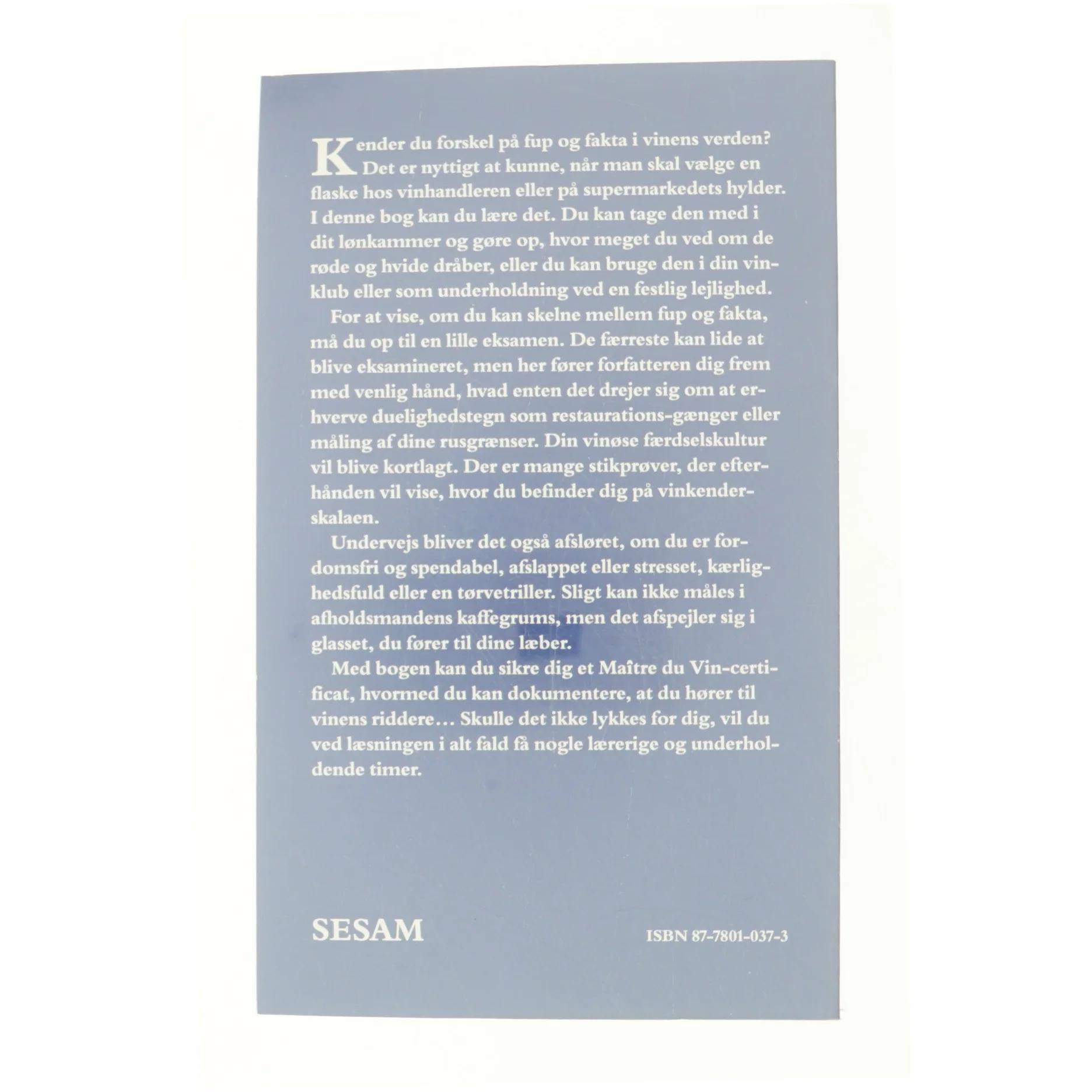 Mål din vin-viden af Erik Olaf-Hansen (bog)