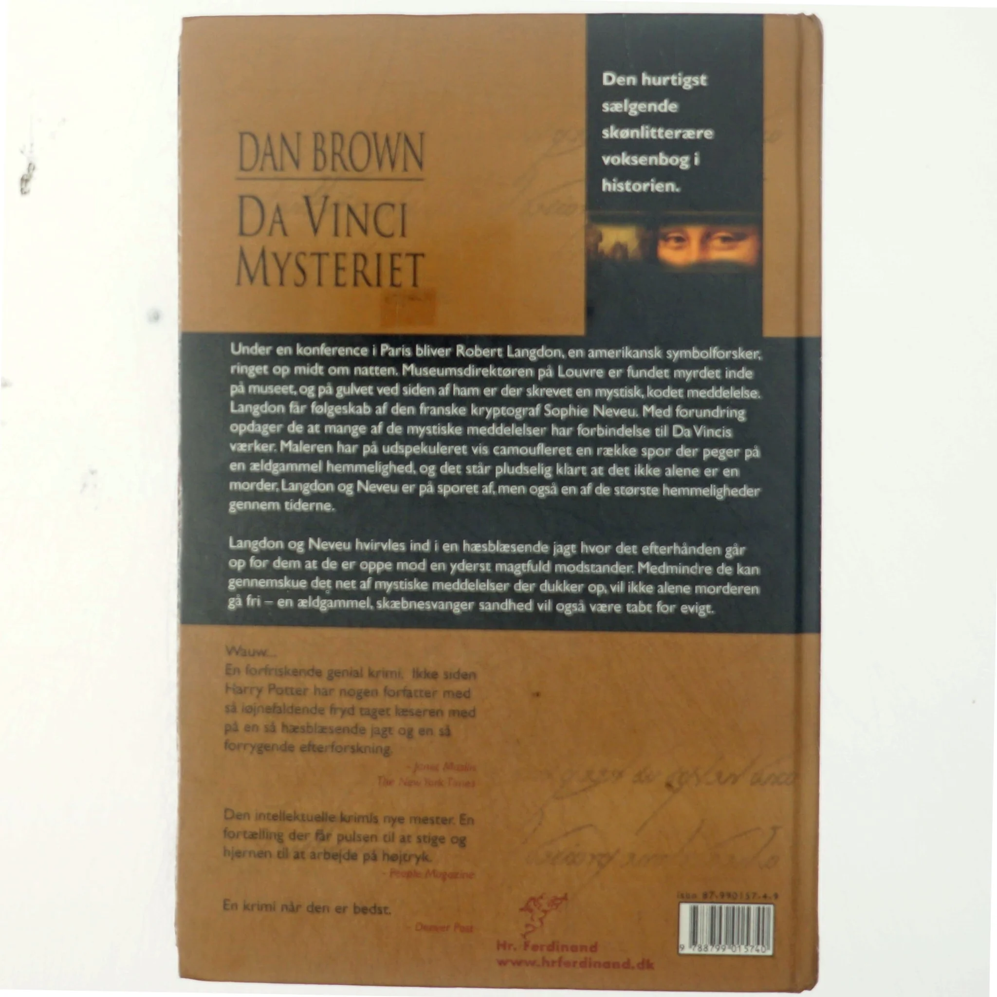 Da Vinci Mysteriet af Dan Brown (Bog)