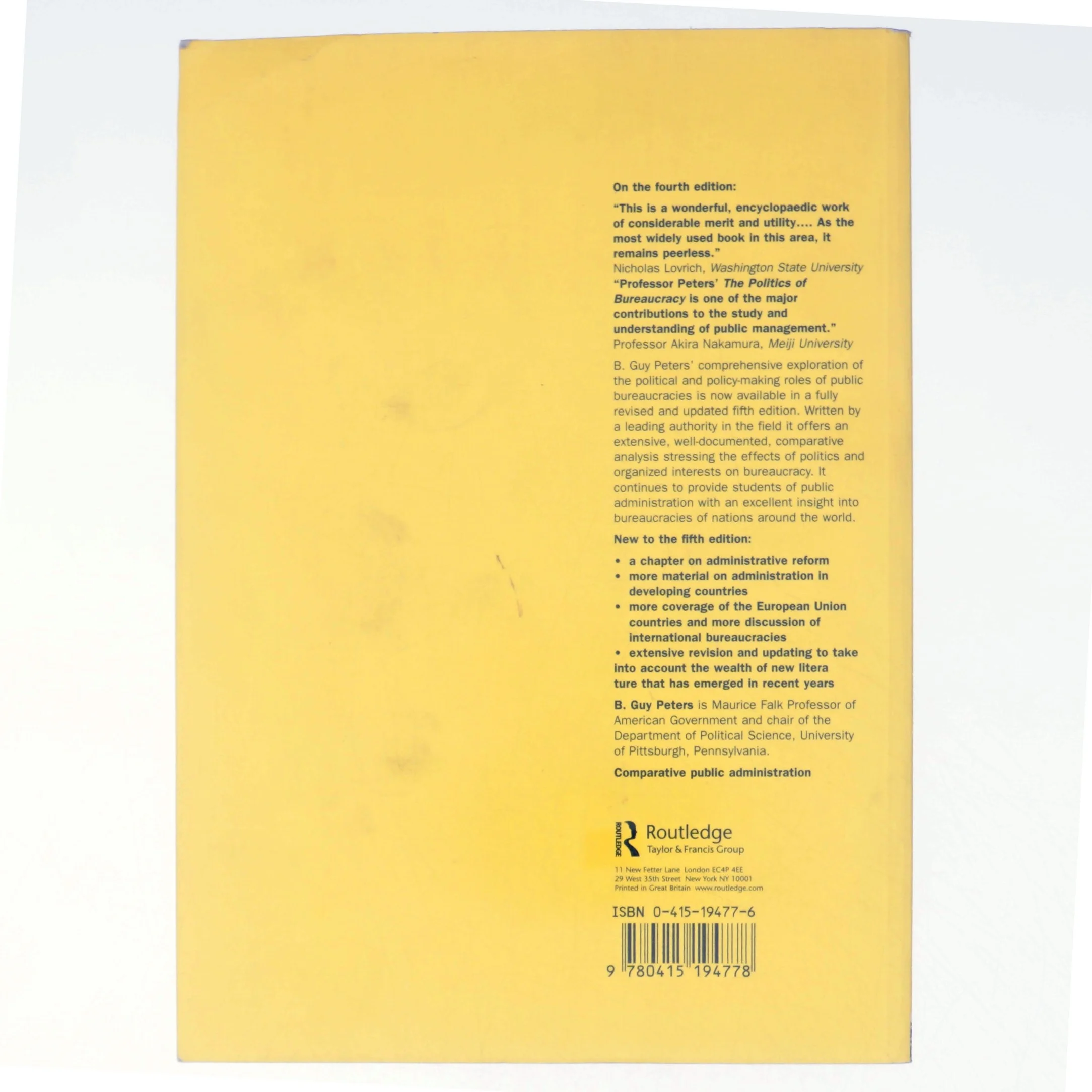 The Politics of Bureaucracy af B. Guy Peters (Bog)