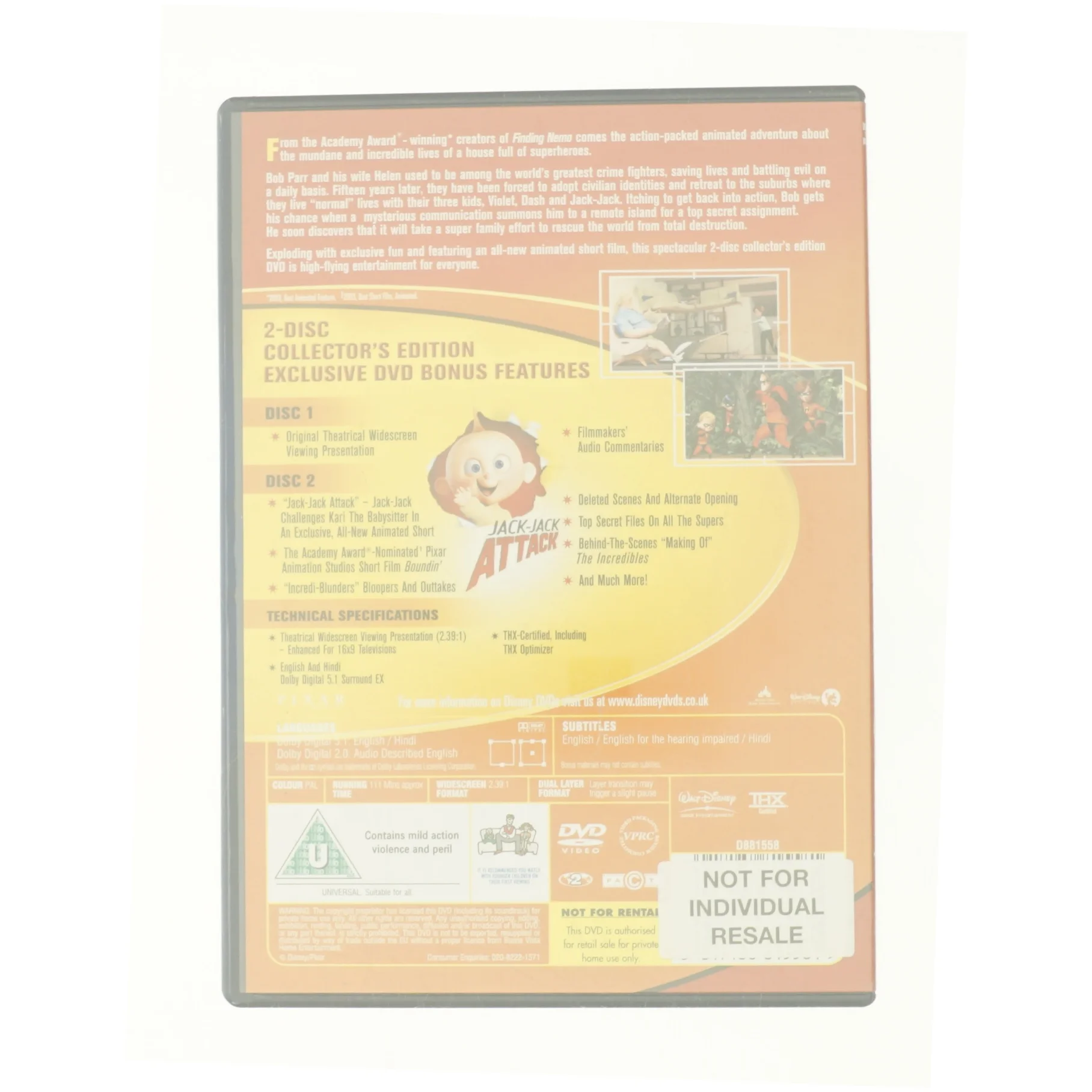 The Incredibles (Collectors Edition) fra DVD