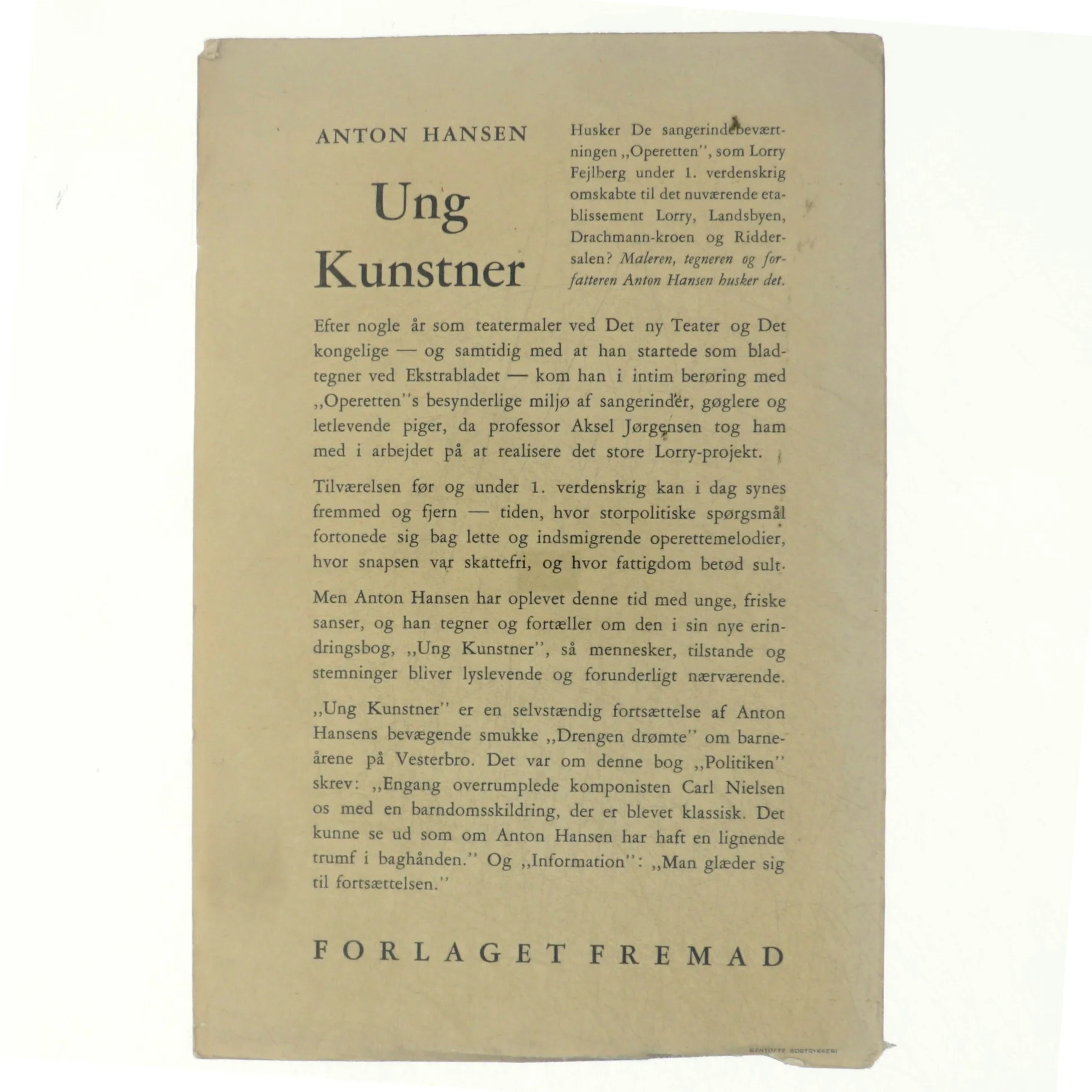 Ung kunstner af Anton Hansen