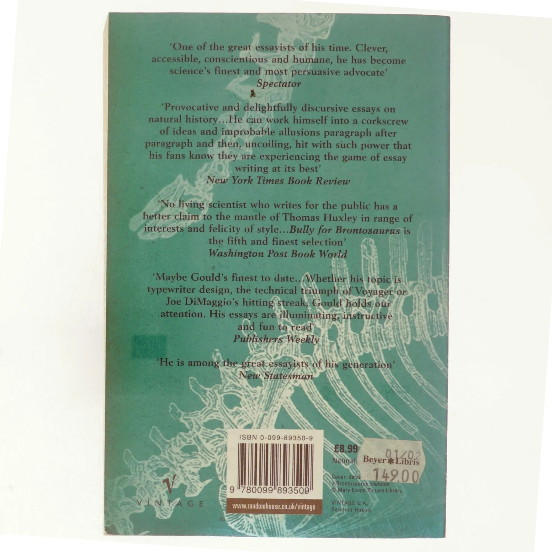 Bully for Brontosaurus af Stephen Jay Gould (Bog)