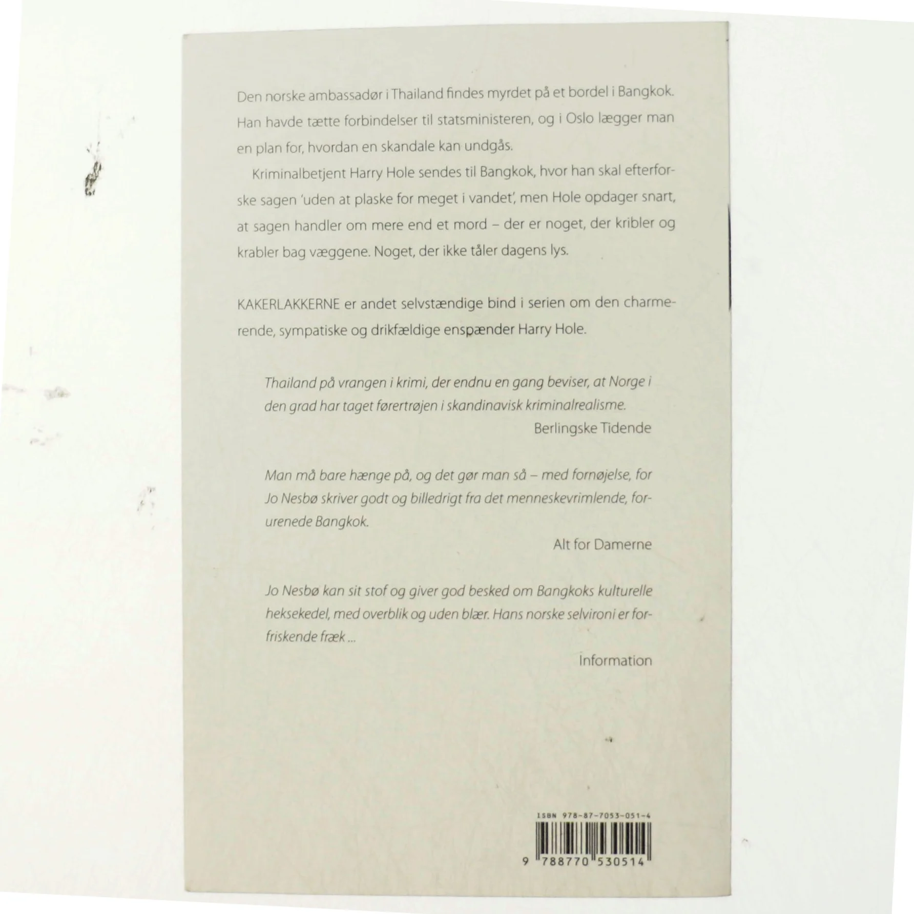 Kakerlakkerne af Jo Nesbø (Bog)