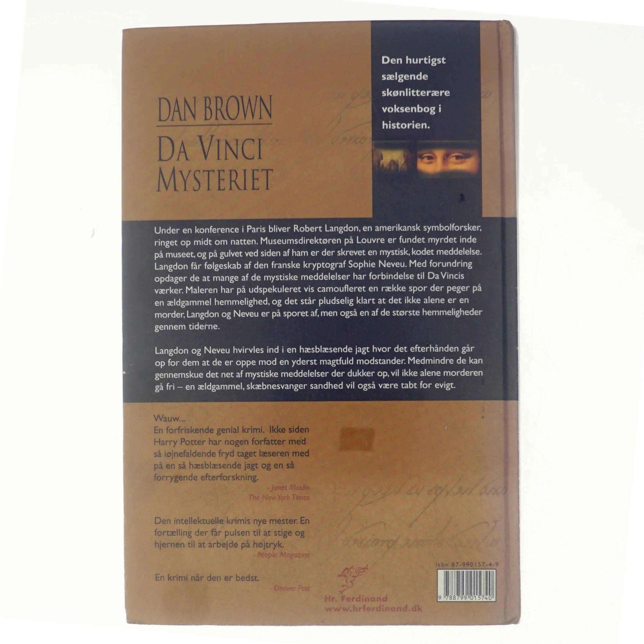 Da Vinci Mysteriet af Dan Brown (Bog)