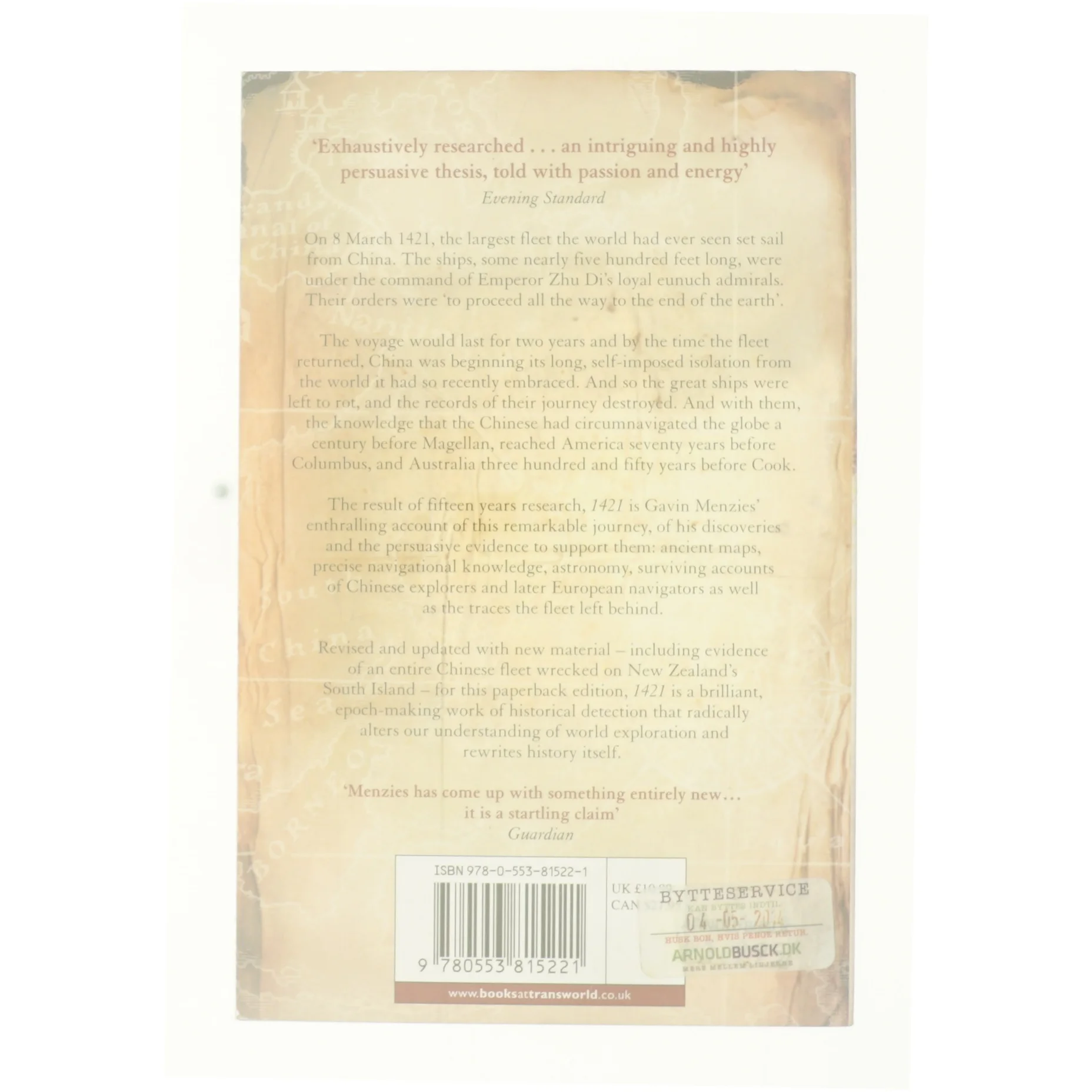 1421: the Year China Discovered the World af Gavin Menzies (Bog)