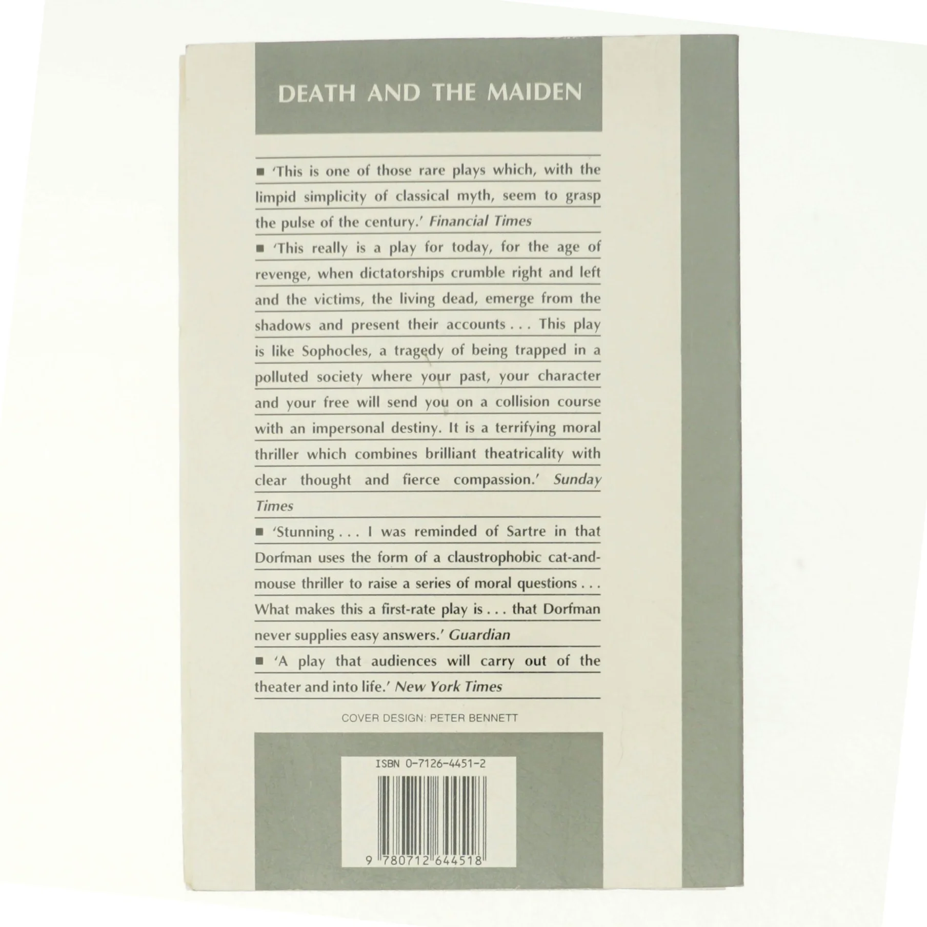 Death and the Maiden af Ariel Dorfman (Bog)