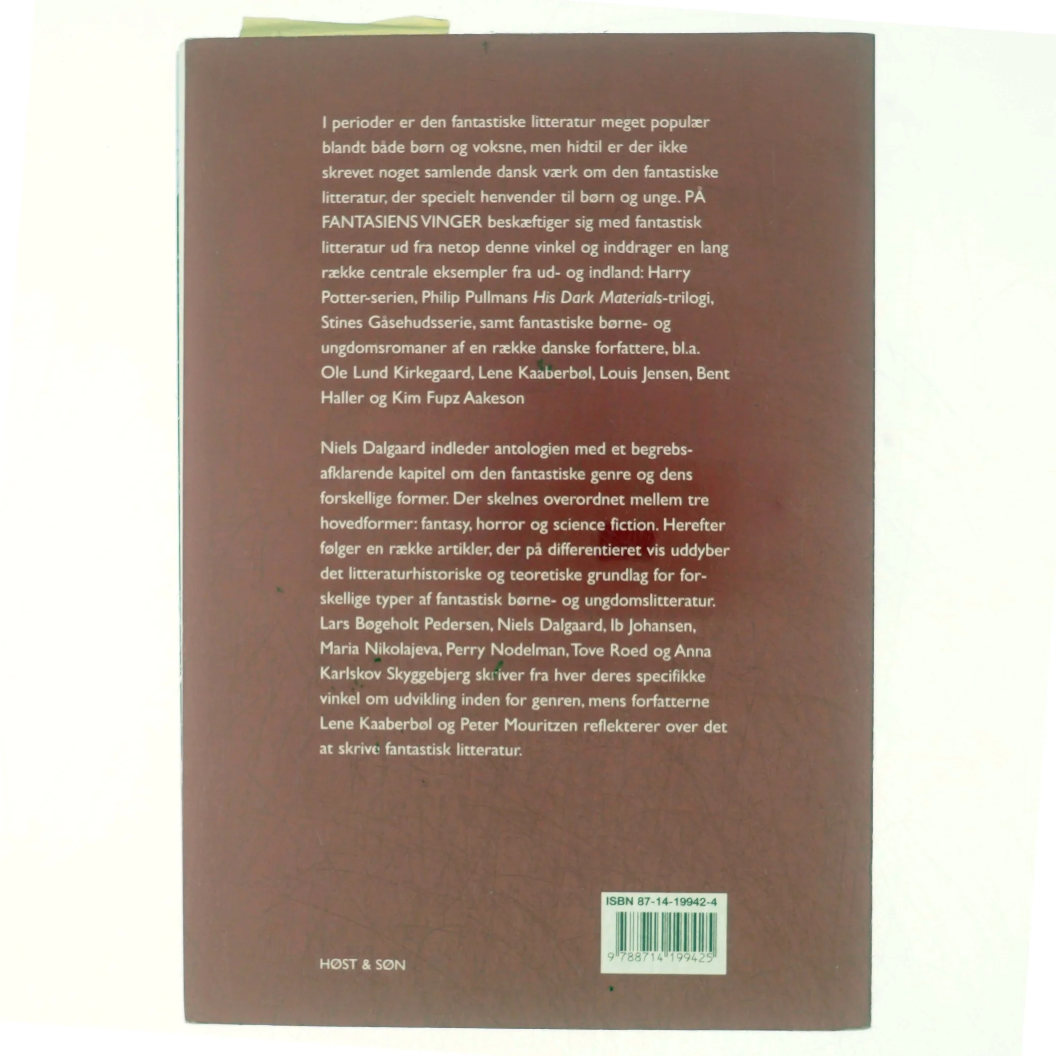 På fantasiens vinger : om fantastisk litteratur for børn og unge af Niels Dalgaard (f. 1956) (Bog)