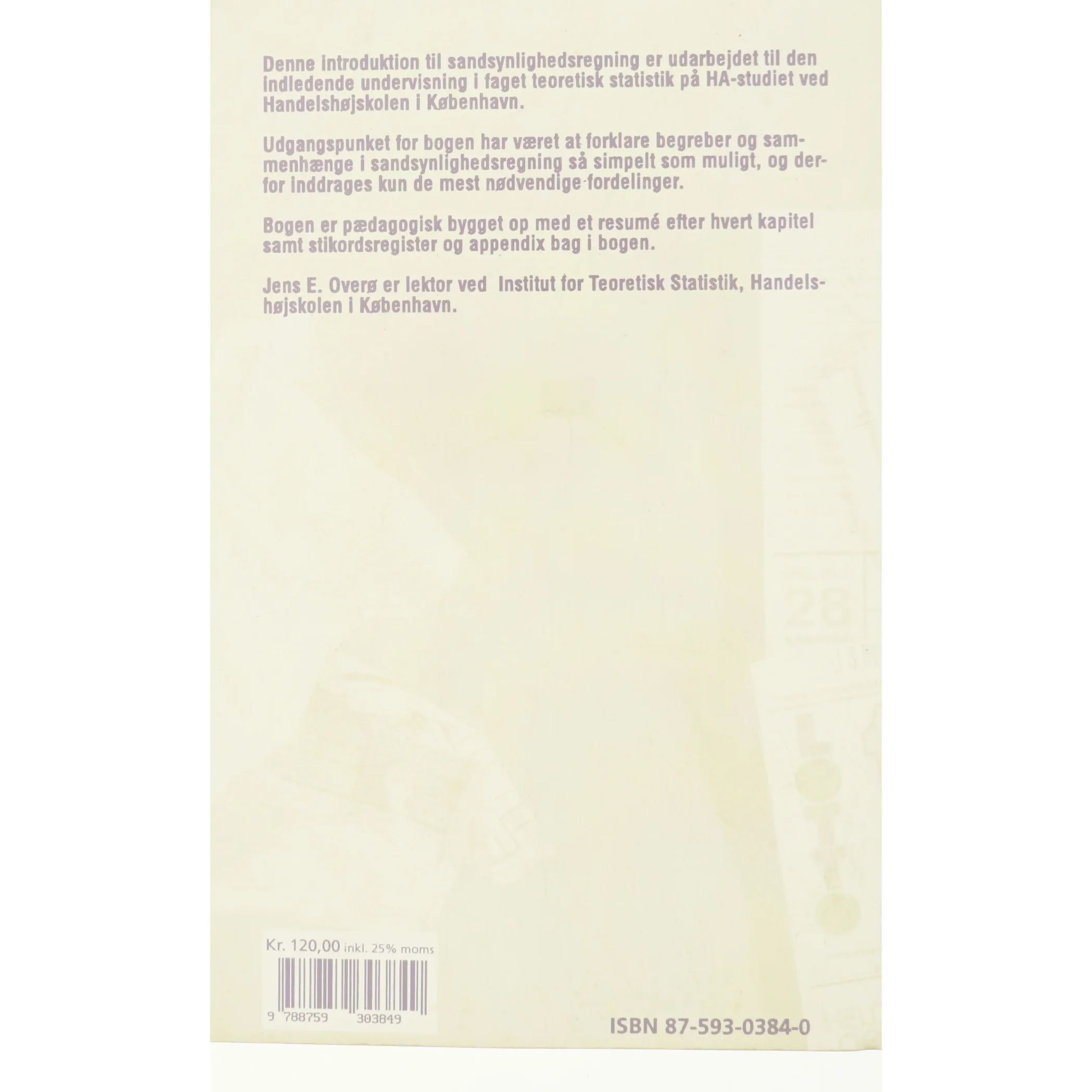 Introduktion til sandynlighedsregning (Bog)