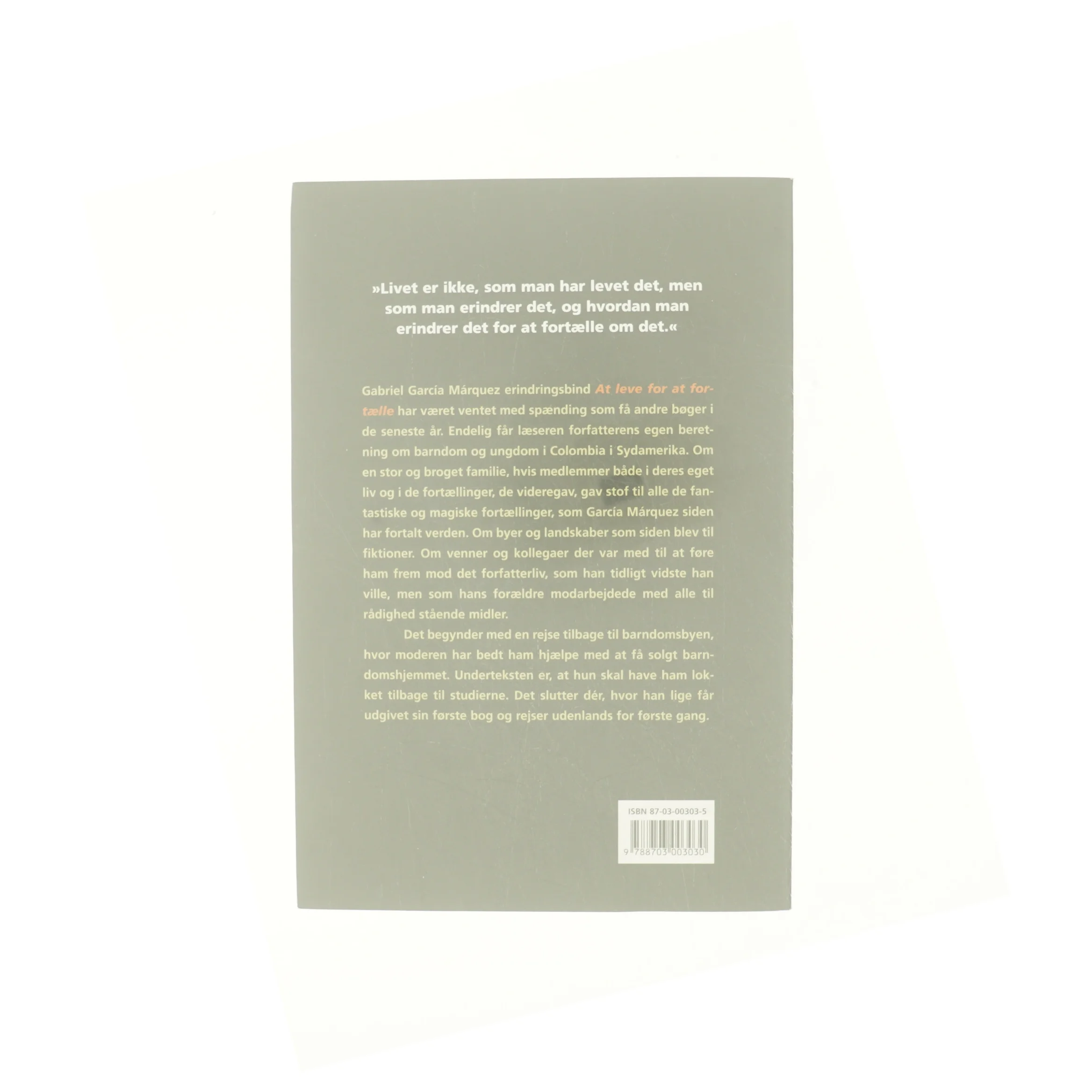 At leve for at fortælle af Gabriel García Márquez (Bog)