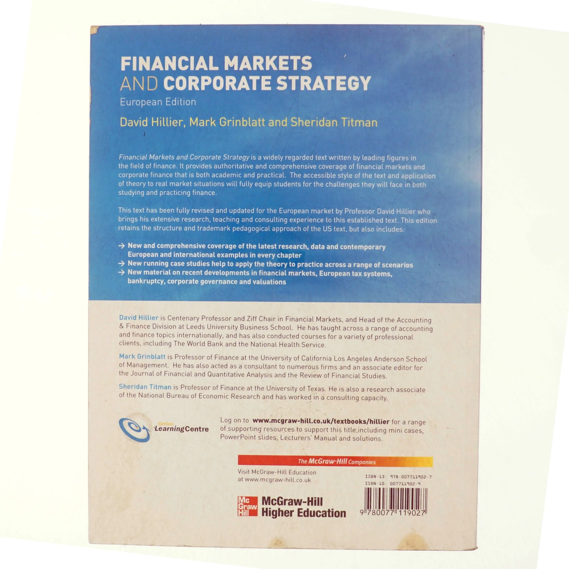 Financial markets and corporate strategy af David Hillier (Bog)