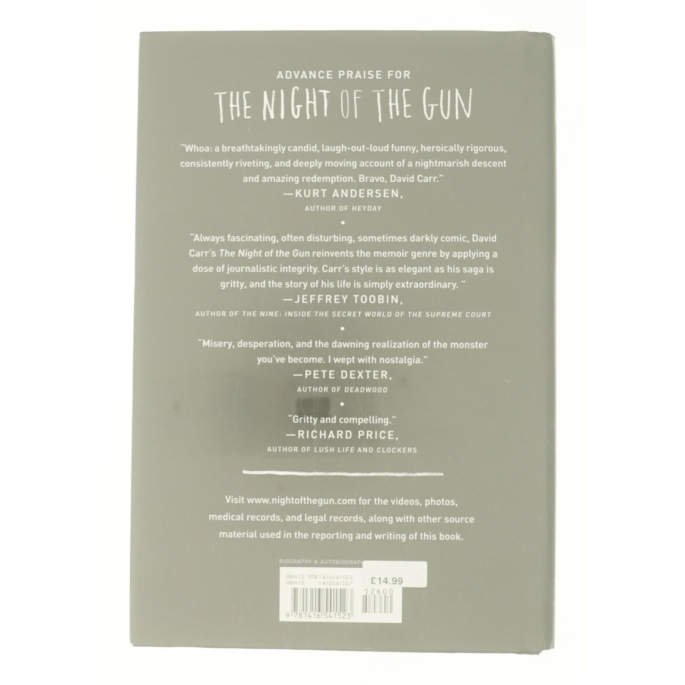 The Night of the Gun af David Carr (Bog)