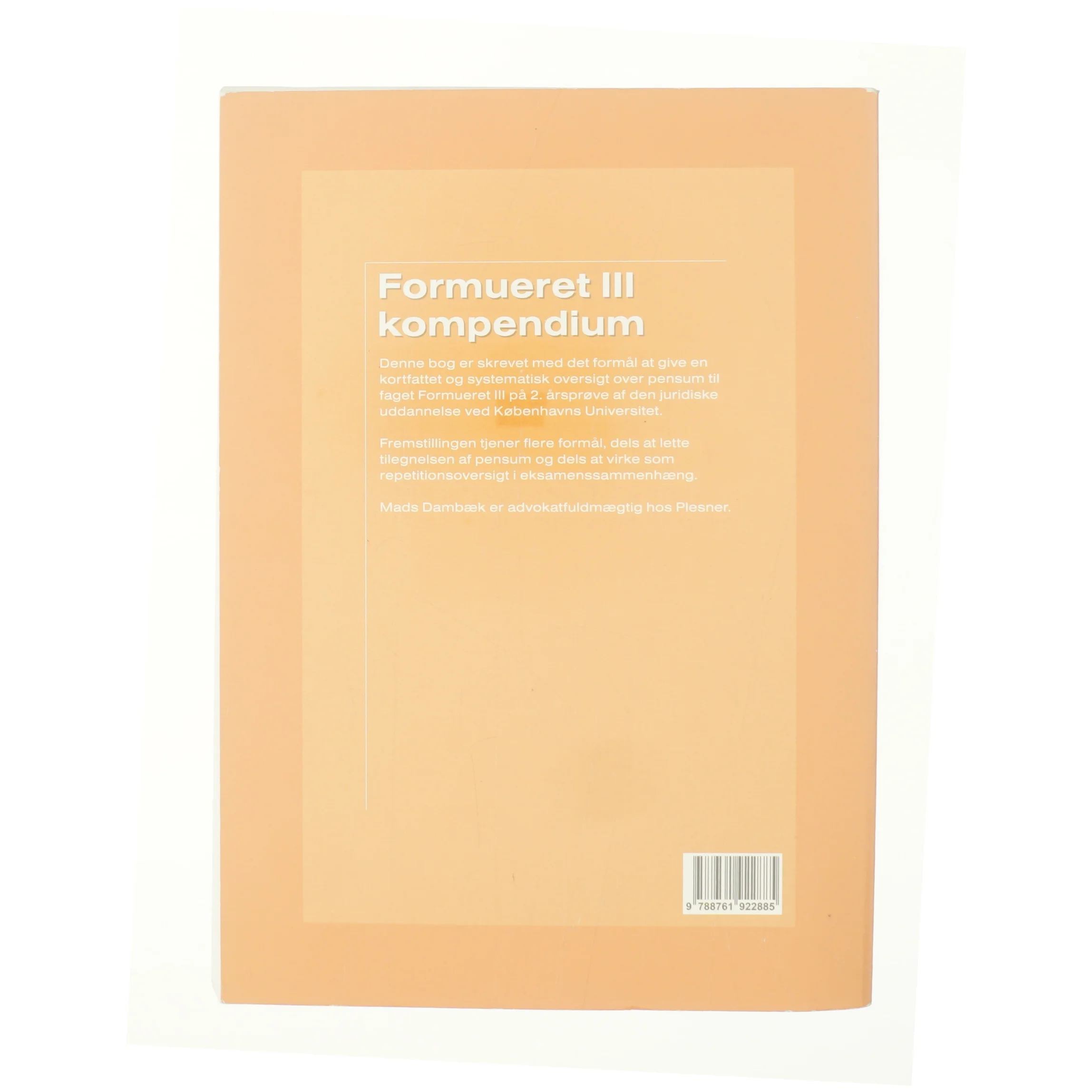 Formueret III, 2. årsprøve af Mads Dambæk (Bog)