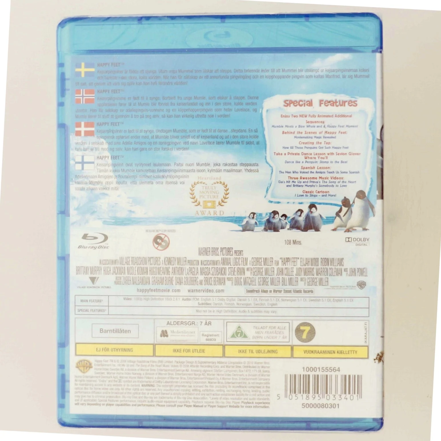 Happy Feet med Robin Williams (DVD)