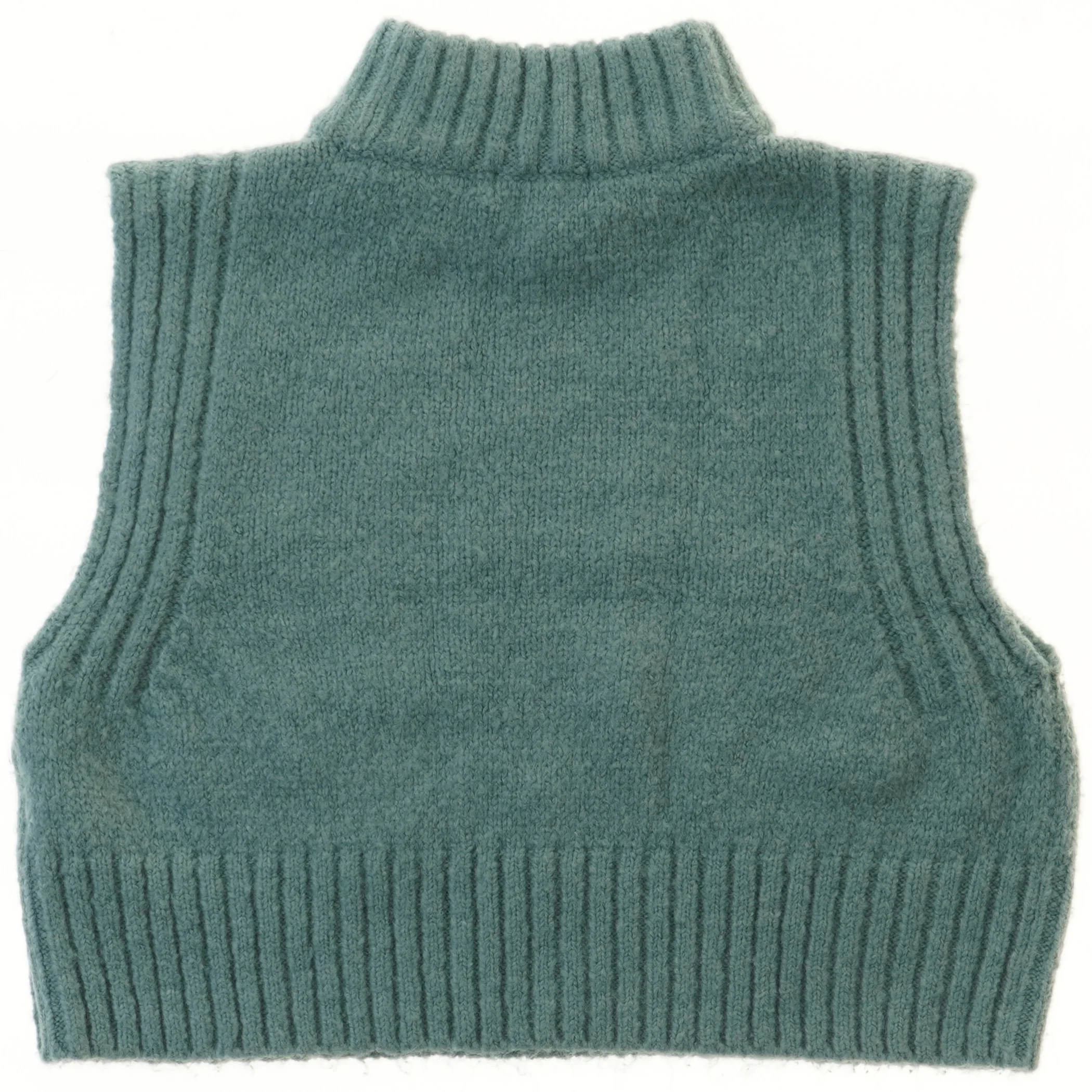 Strikket vest med høj hals fra Gina Tricot (str. 140)