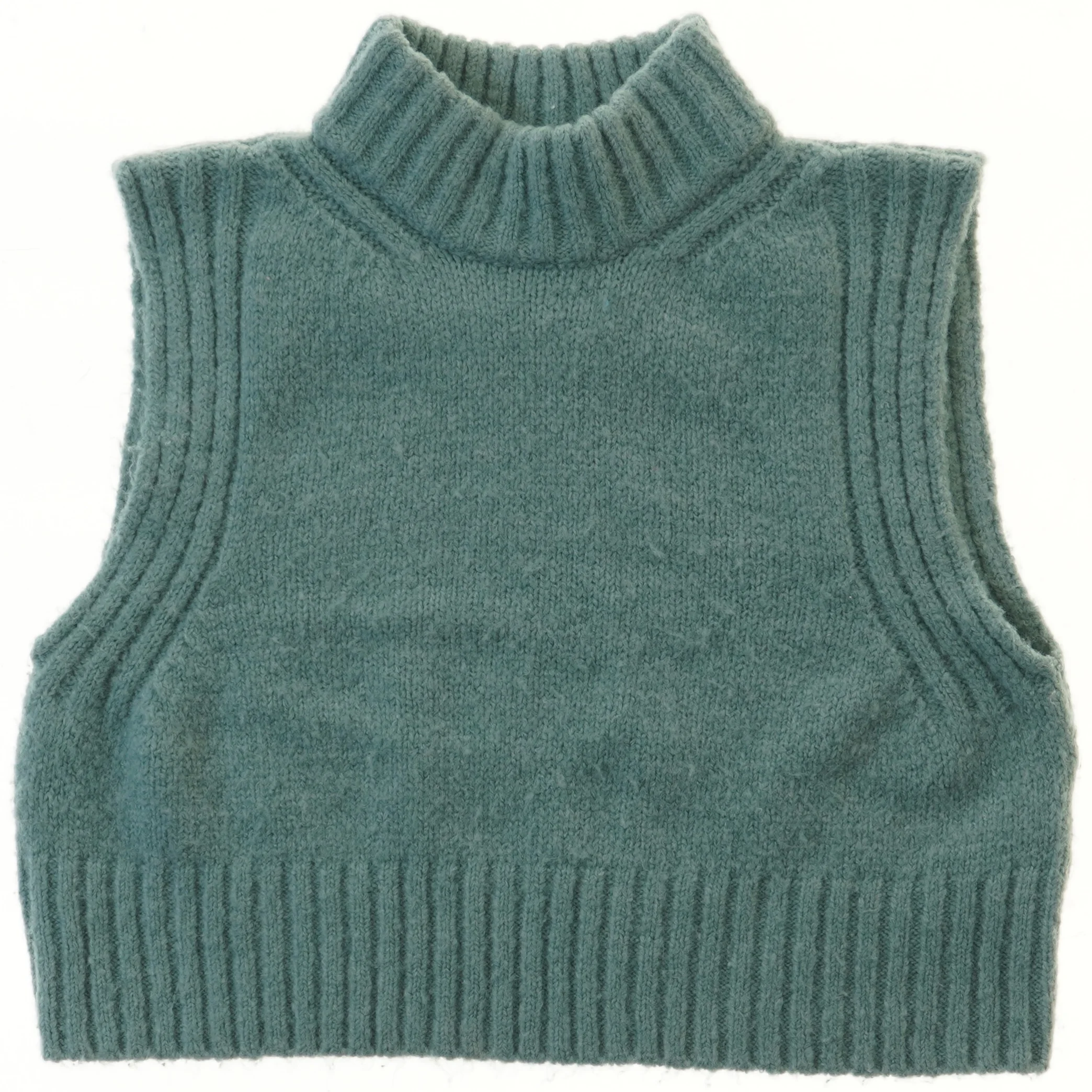 Strikket vest med høj hals fra Gina Tricot (str. 140)