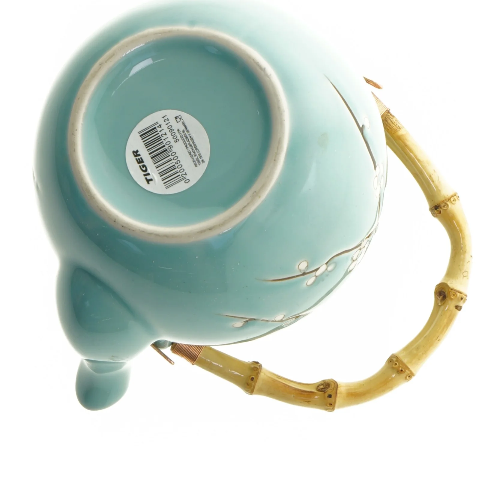 Keramik tekande med blomstermotiv fra Tiger (str. Ø 15 cm)