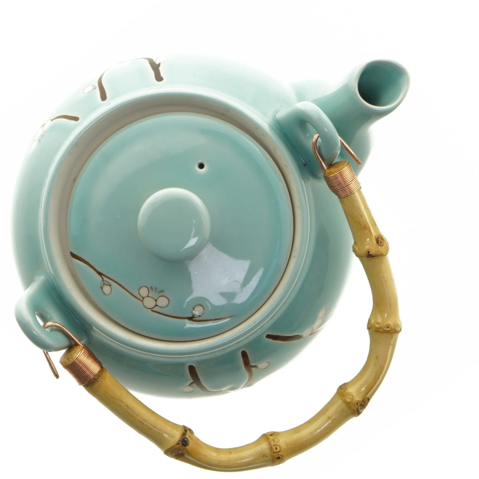 Keramik tekande med blomstermotiv fra Tiger (str. Ø 15 cm)