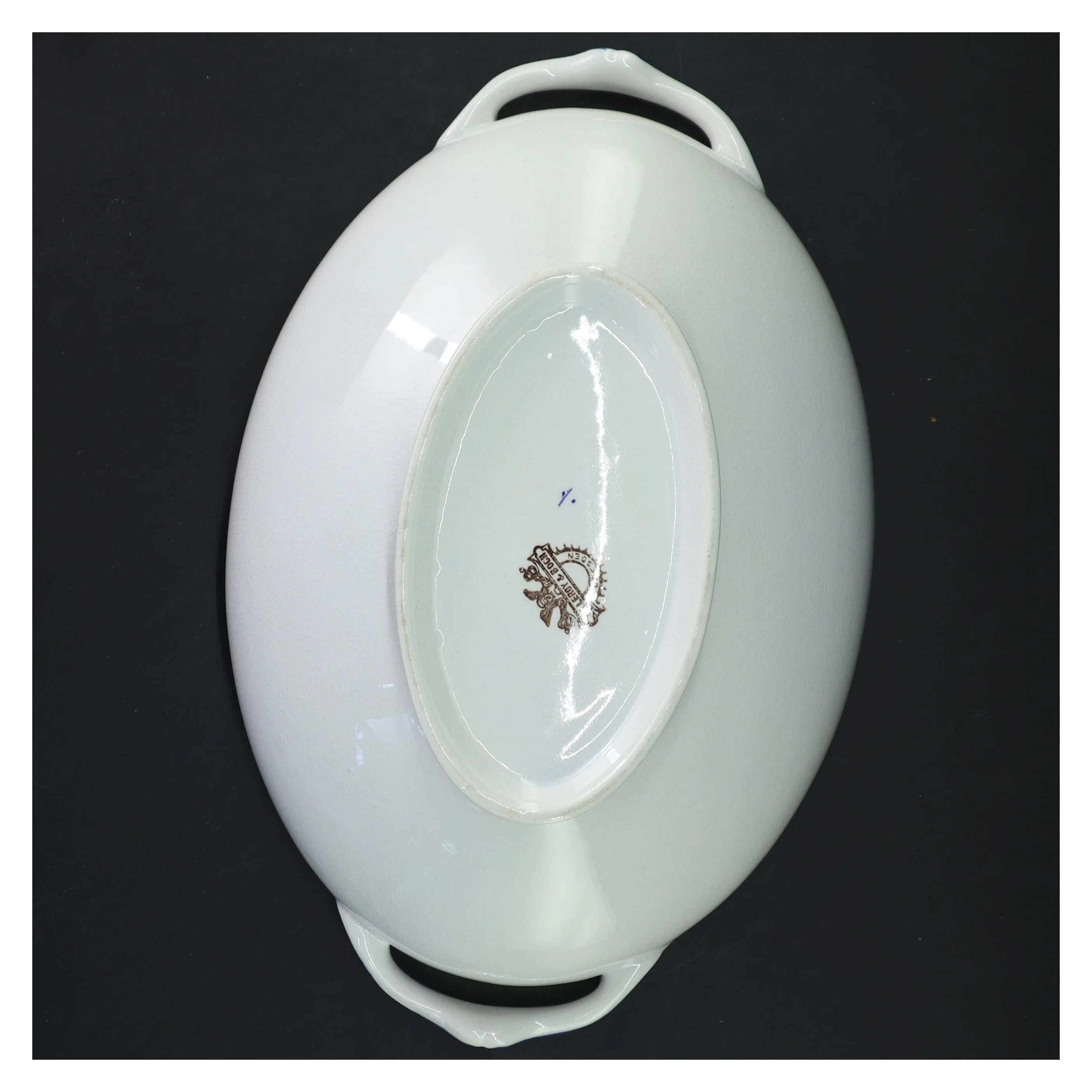 Blå Olga skål med låg fra Villeroy & Boch(str. 28x18x8 cm)