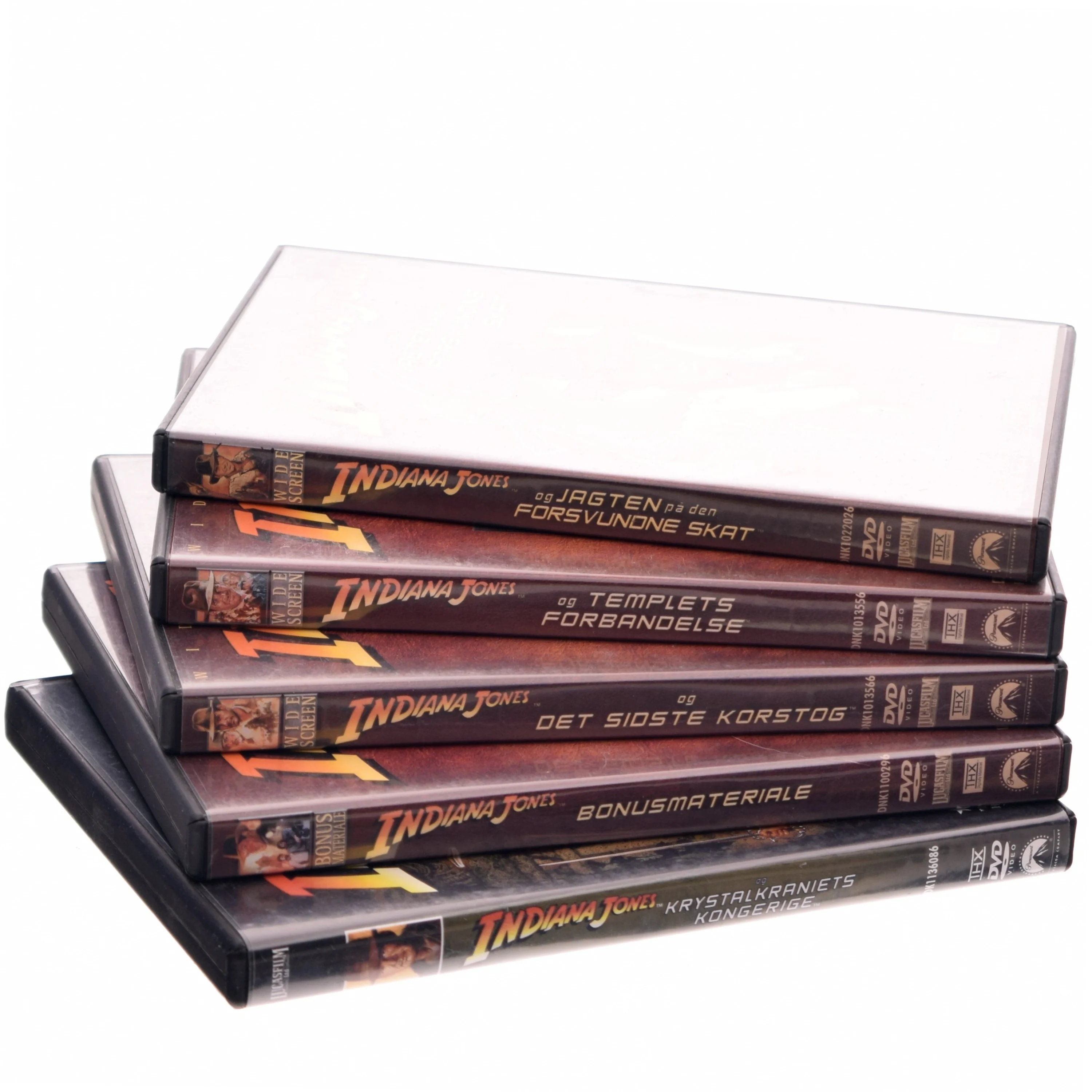 5 DVD’er SERIE Indiana Jones og krystalkraniets kongerige med Harrison Ford (DVD)