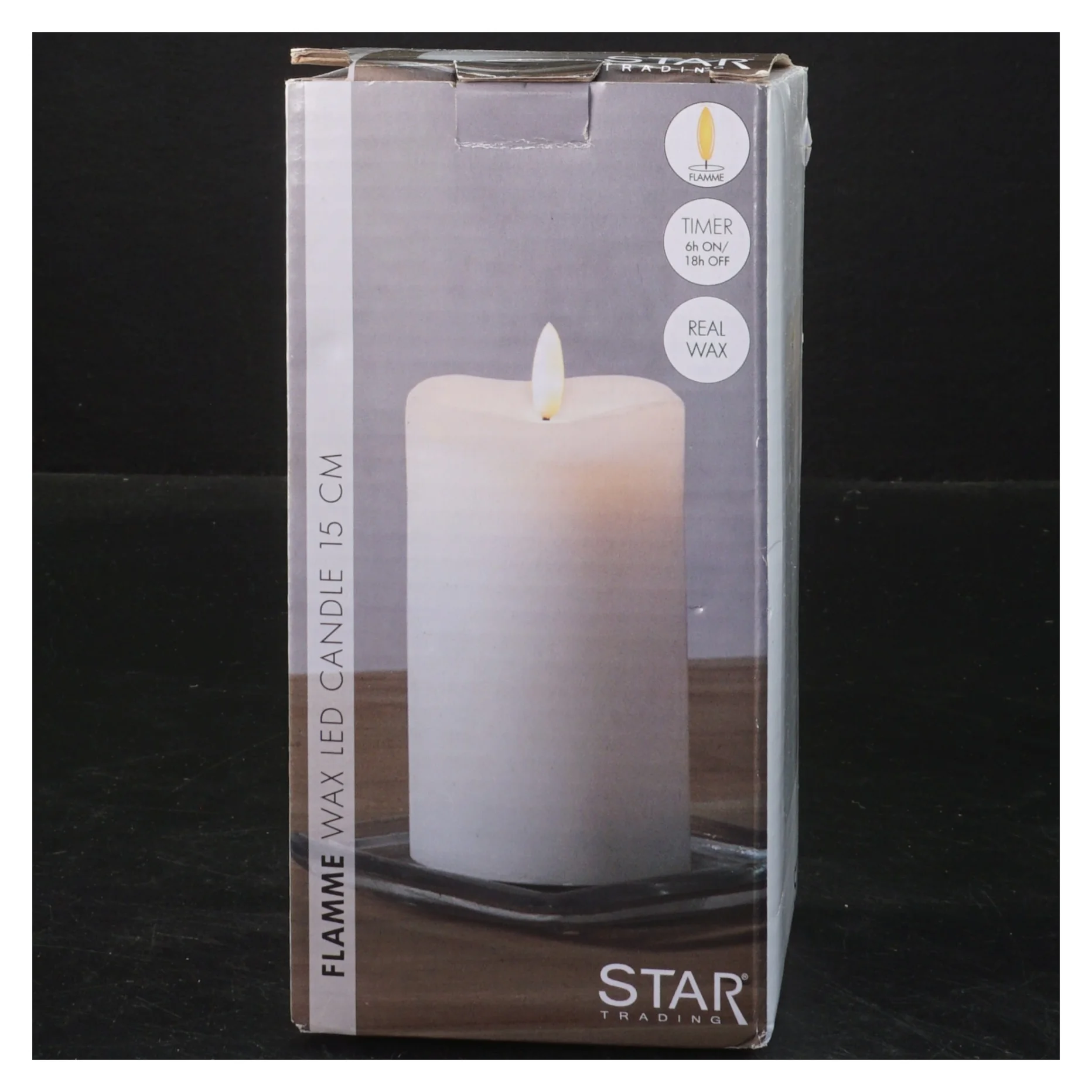 UBRUGT LED stearinlys fra Star Trading (str. 15 cm)
