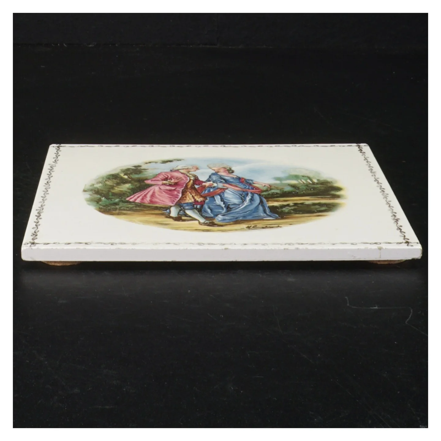 Søholm bordskåner flise kakkel klinke i porcelæn (str. 15 x 15 cm)