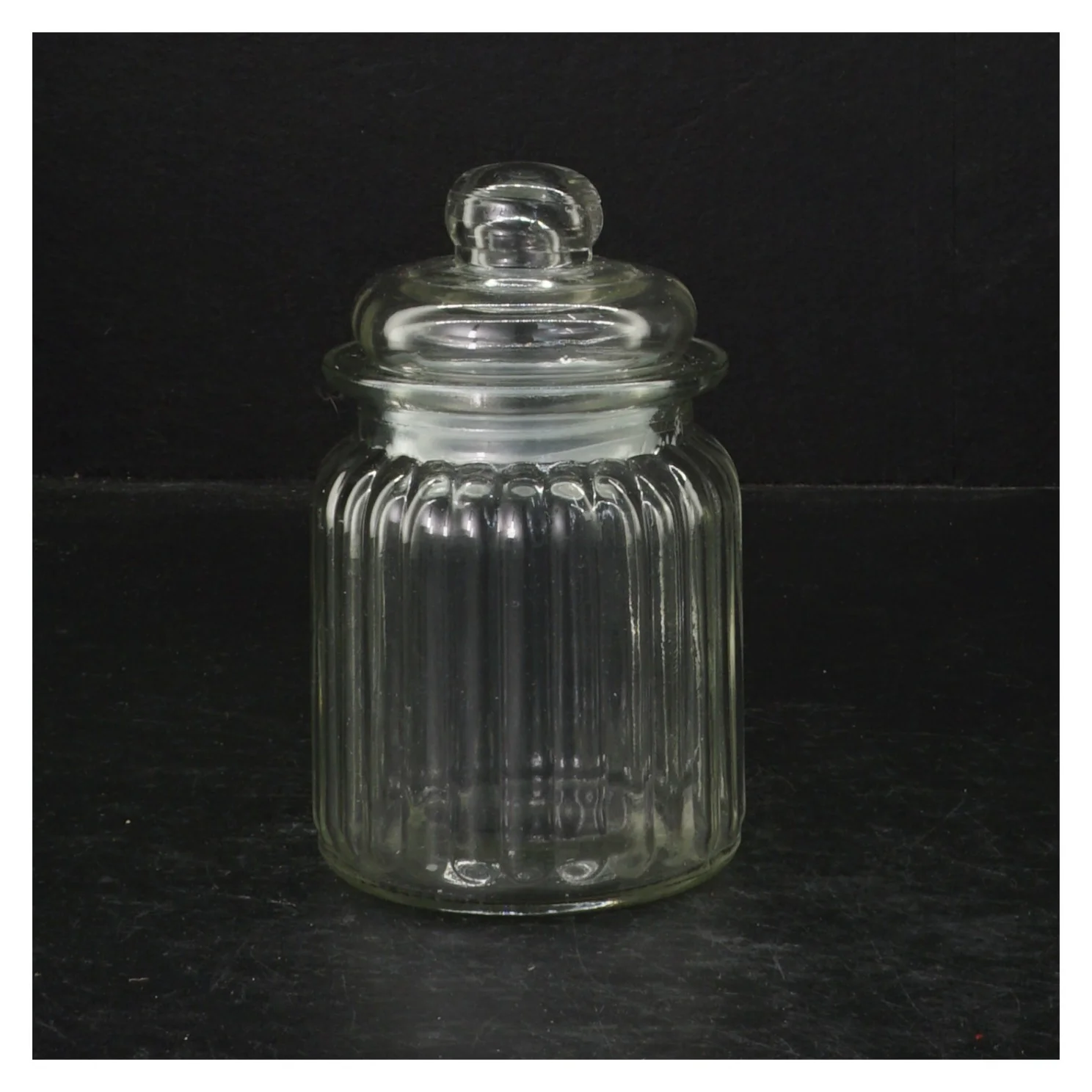 Glas med låg, 2 stk (str. 13 cm. 2 styk)