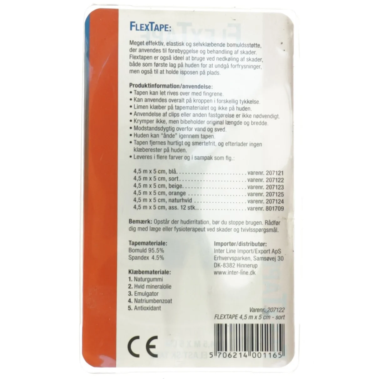 Selvklæbende elastikbind (str. 4,5 m x 5 cm)